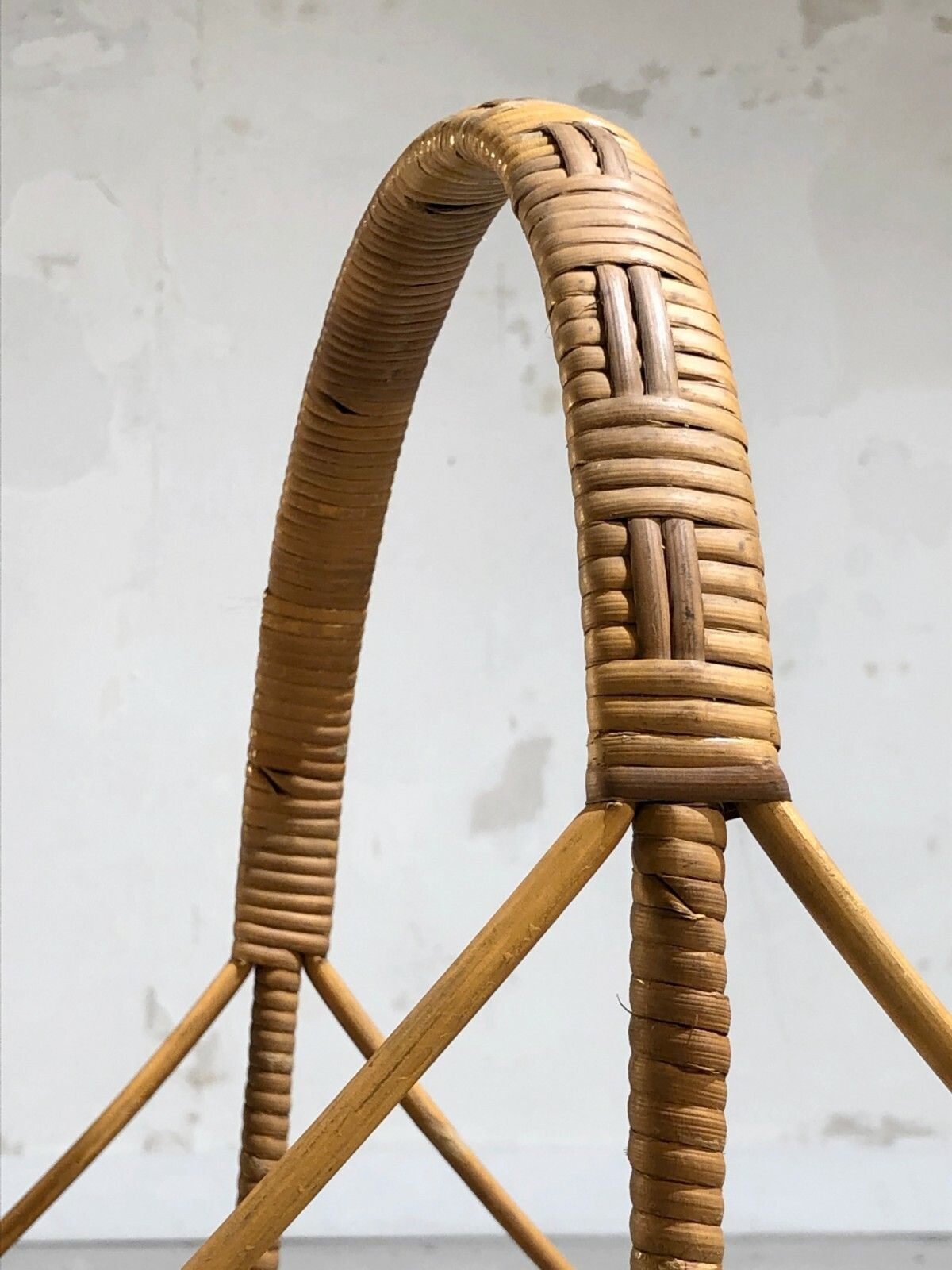1950 Modernist Brutalist Free Form Folk Art Book Holder Basket photo 337.0