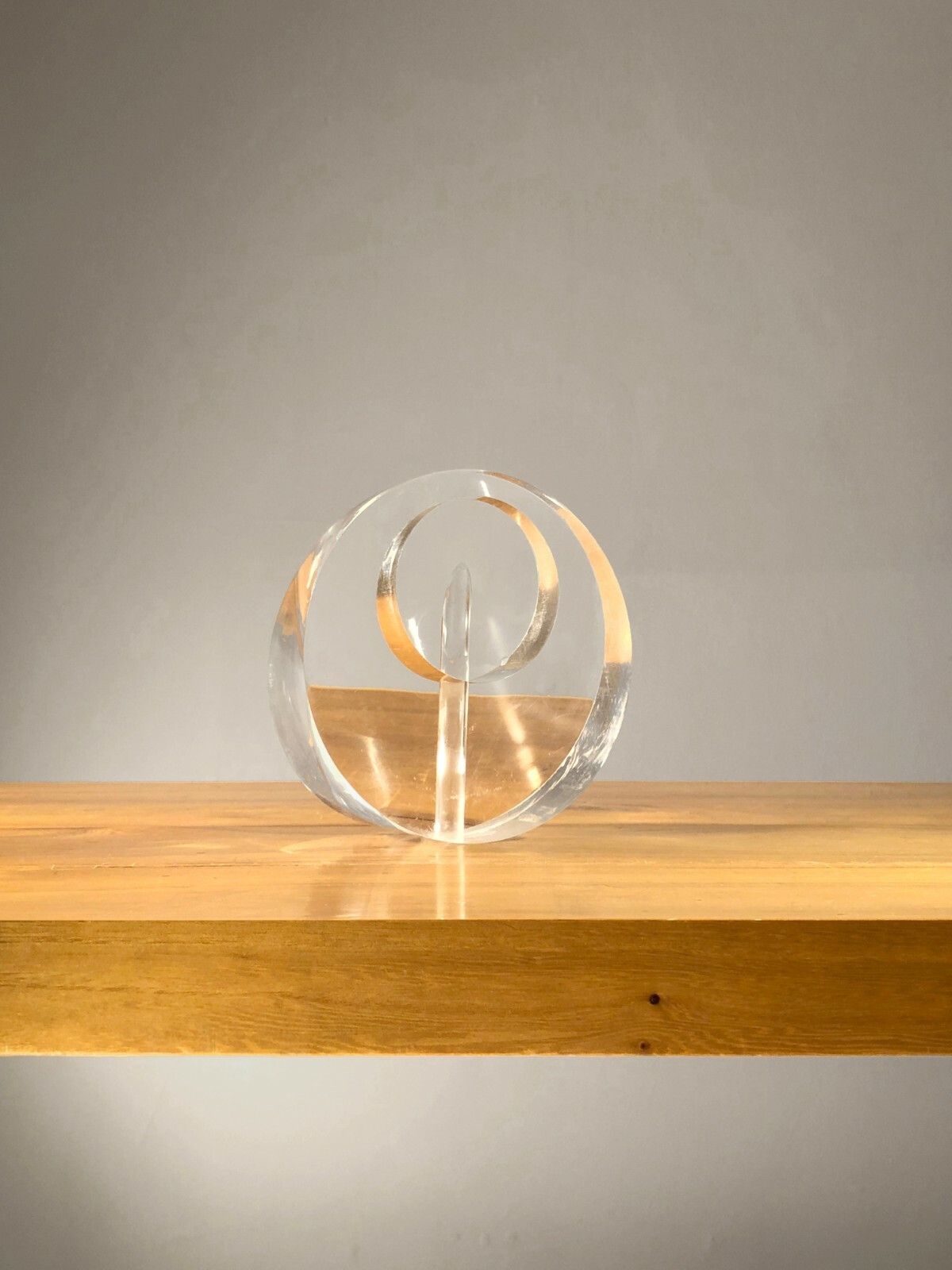 Art 1970 Shabby Chic Kinetic Plexiglas Sculpture Lucite Fractal Resin Giraudon photo