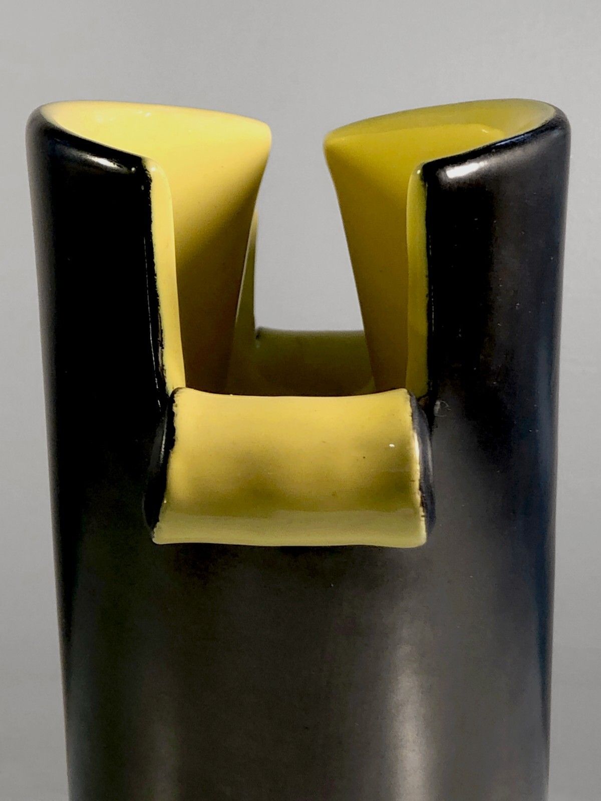 1950 Elchinger Ceramic Vase Modernist Free Form Jouve Chambost Accolay photo vinterior
