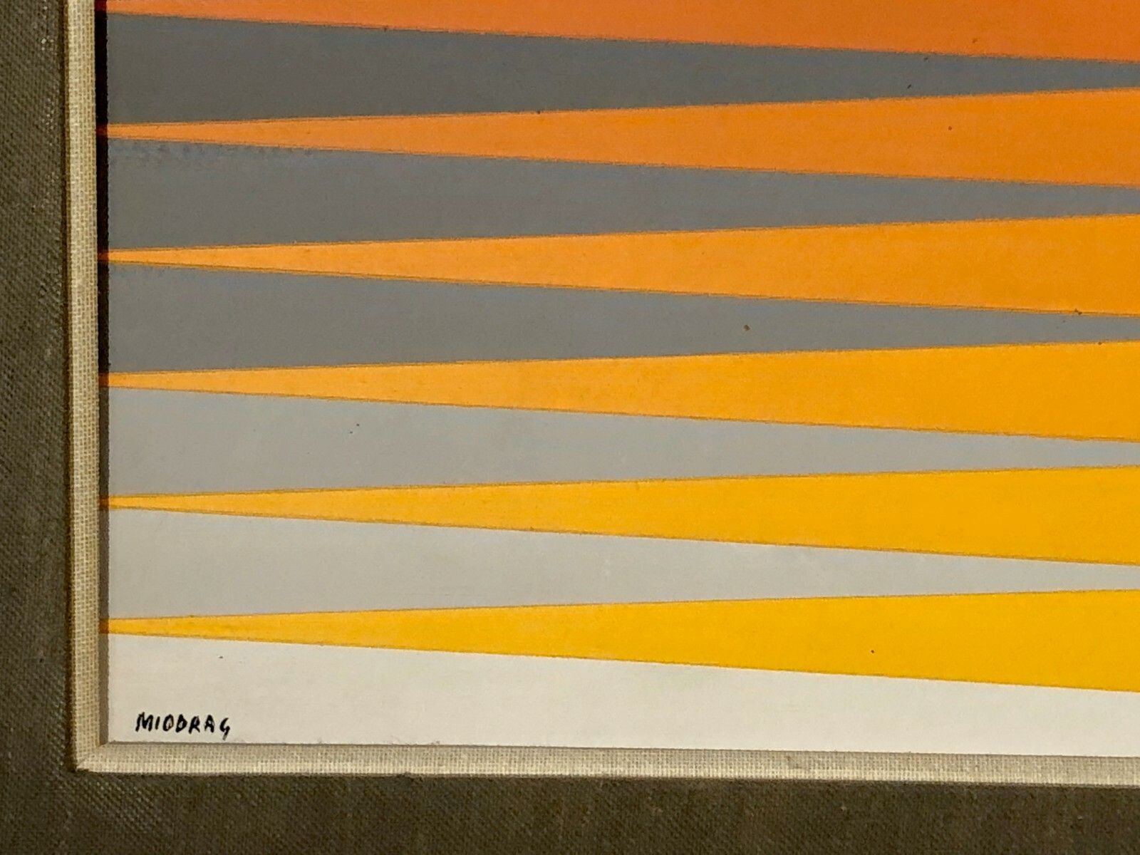 1970 Dordevic Miodrag 1/2 Kinetic Painting Geometric Abstraction Optical Art photo for sale