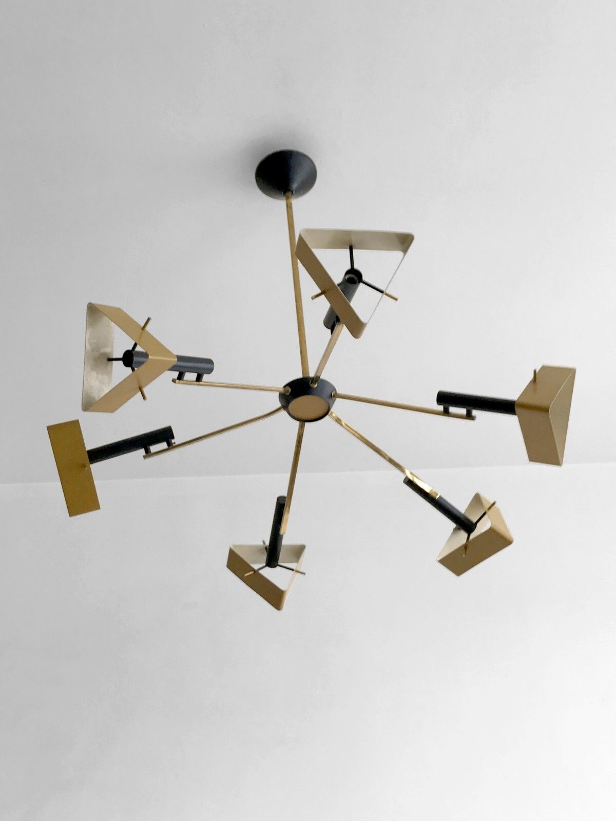 1950 Oscar Torlasco Lumi Suspension Modernist Bauhaus Constructivist Stilnovo photo buy