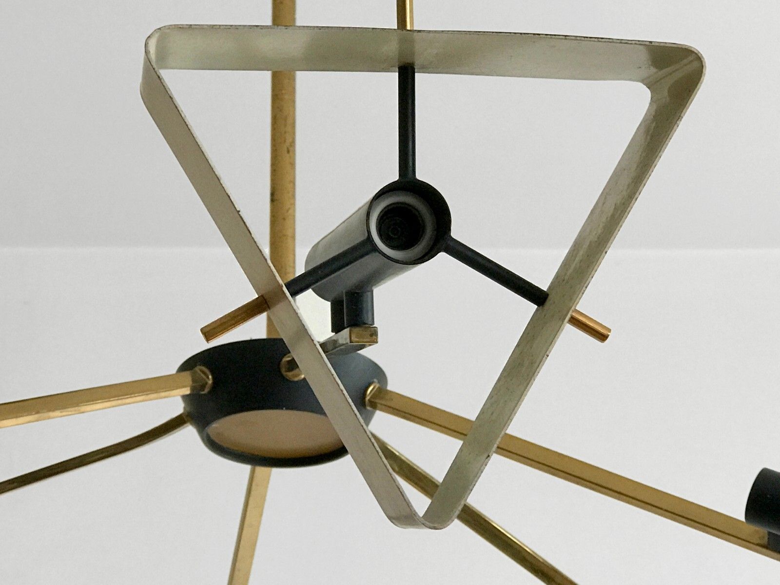 10105.0 1950 Oscar Torlasco Lumi Suspension Modernist Bauhaus Constructivist Stilnovo photo
