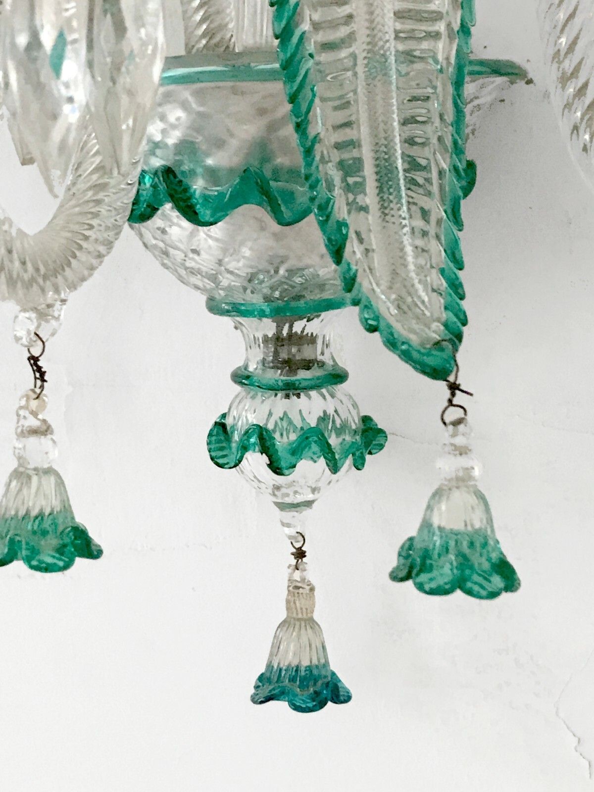 photo furniture 1960 Veronese Flavio Poli 2 Glass Appliques Venini Murano Venise Shabby Chic