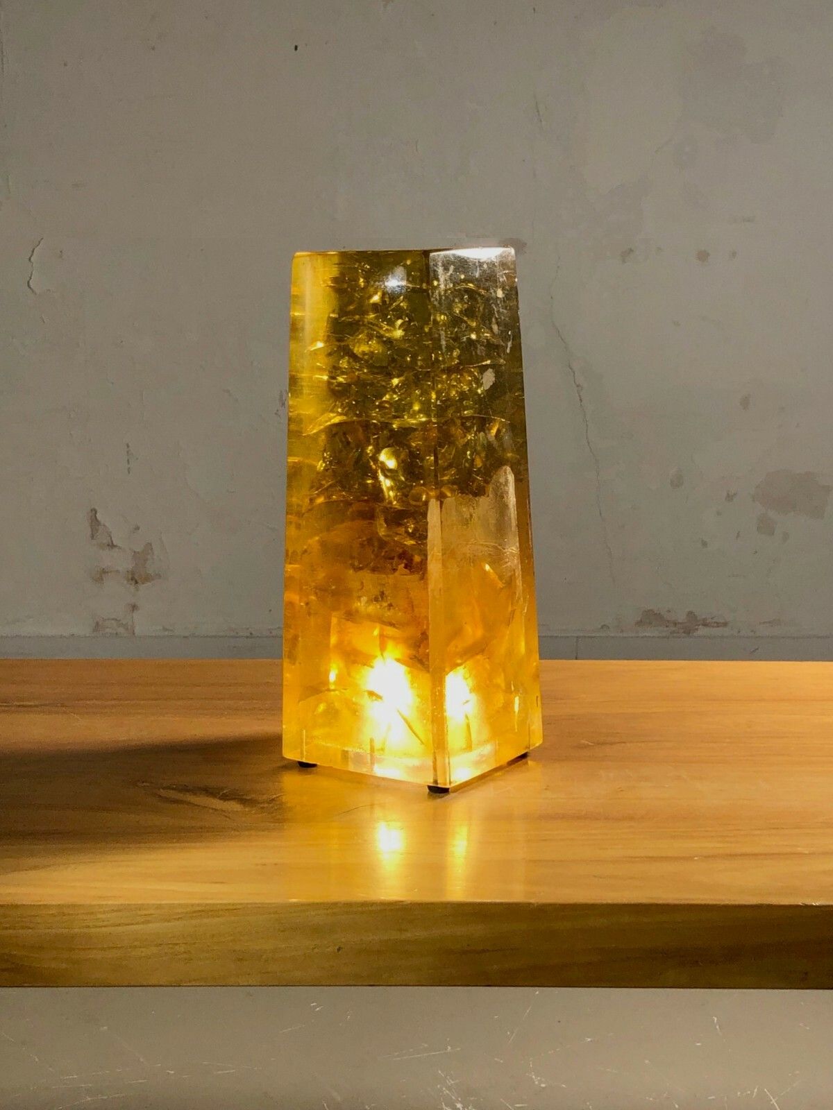 1970 Marie Claude De Fouquieres Lucite Pop Shabby Chic Fractal Resin Lamp photo 2021.0