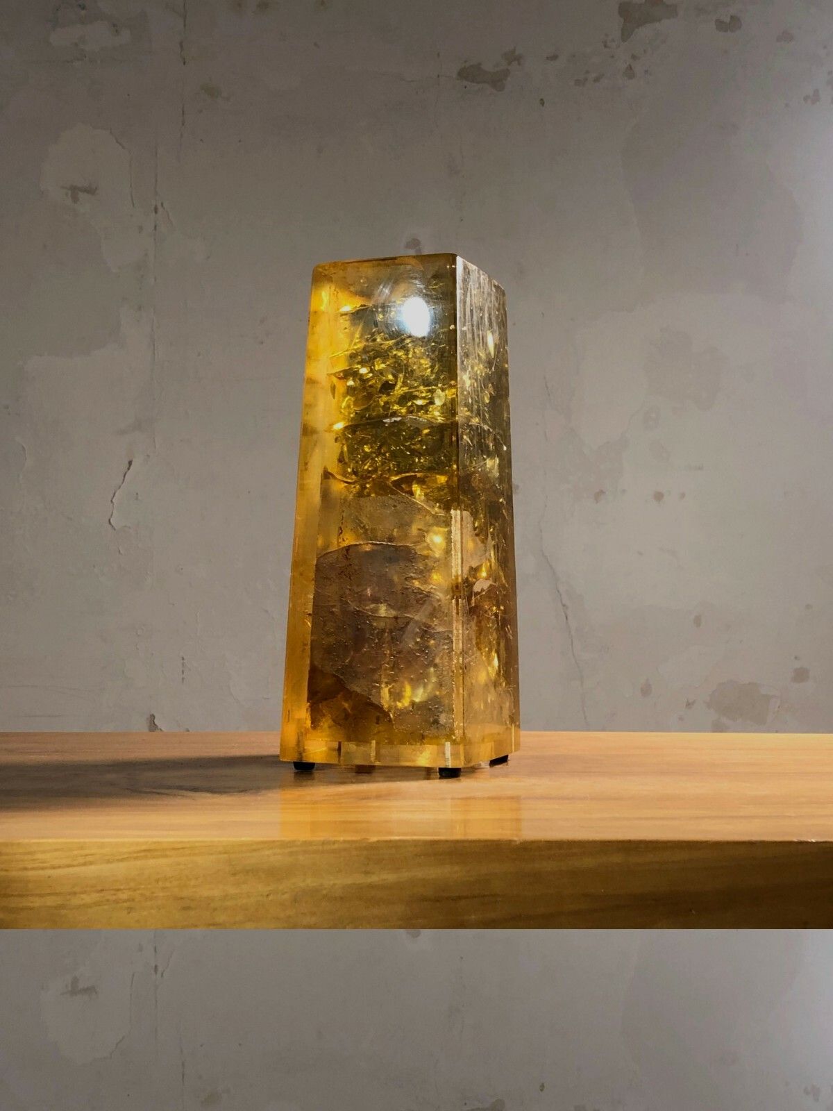 photo furniture 1970 Marie Claude De Fouquieres Lucite Pop Shabby Chic Fractal Resin Lamp