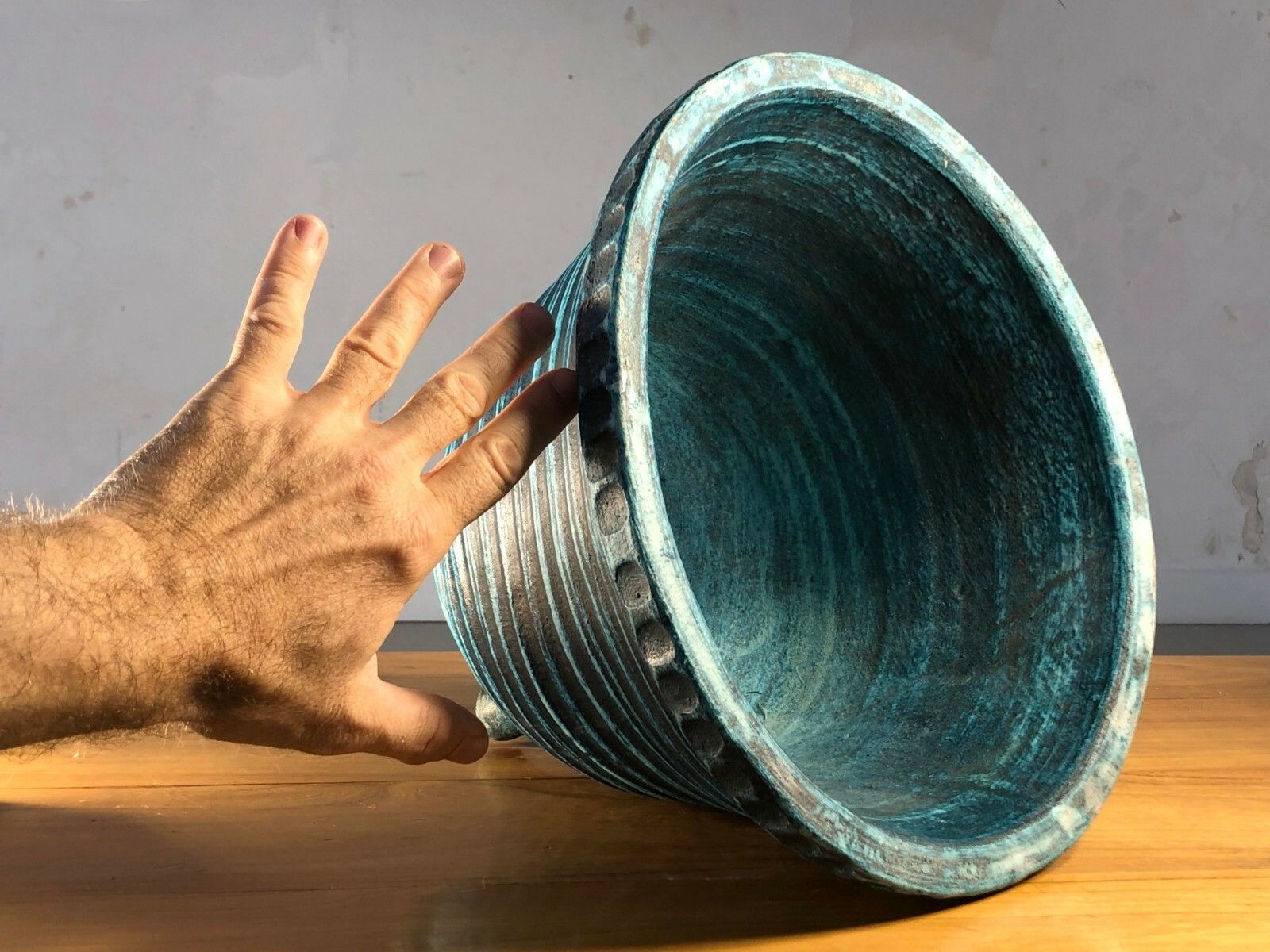 1950 Accolay Huge Pot / Ceramic Vase Modernist Free Form Vallauris Capron photo Home Decor