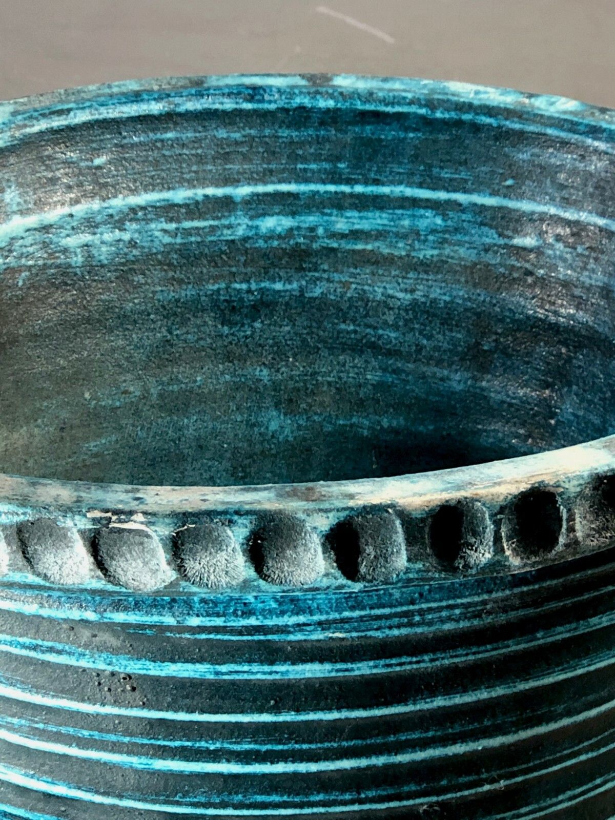 1950 Accolay Huge Pot / Ceramic Vase Modernist Free Form Vallauris Capron photo vinterior