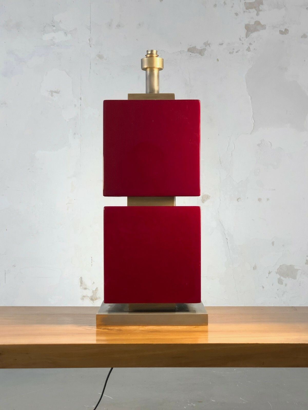 1970 Large Art Deco Shabby Chic Lacquer Lamp Mahey Pergay Jansen photo furniture
