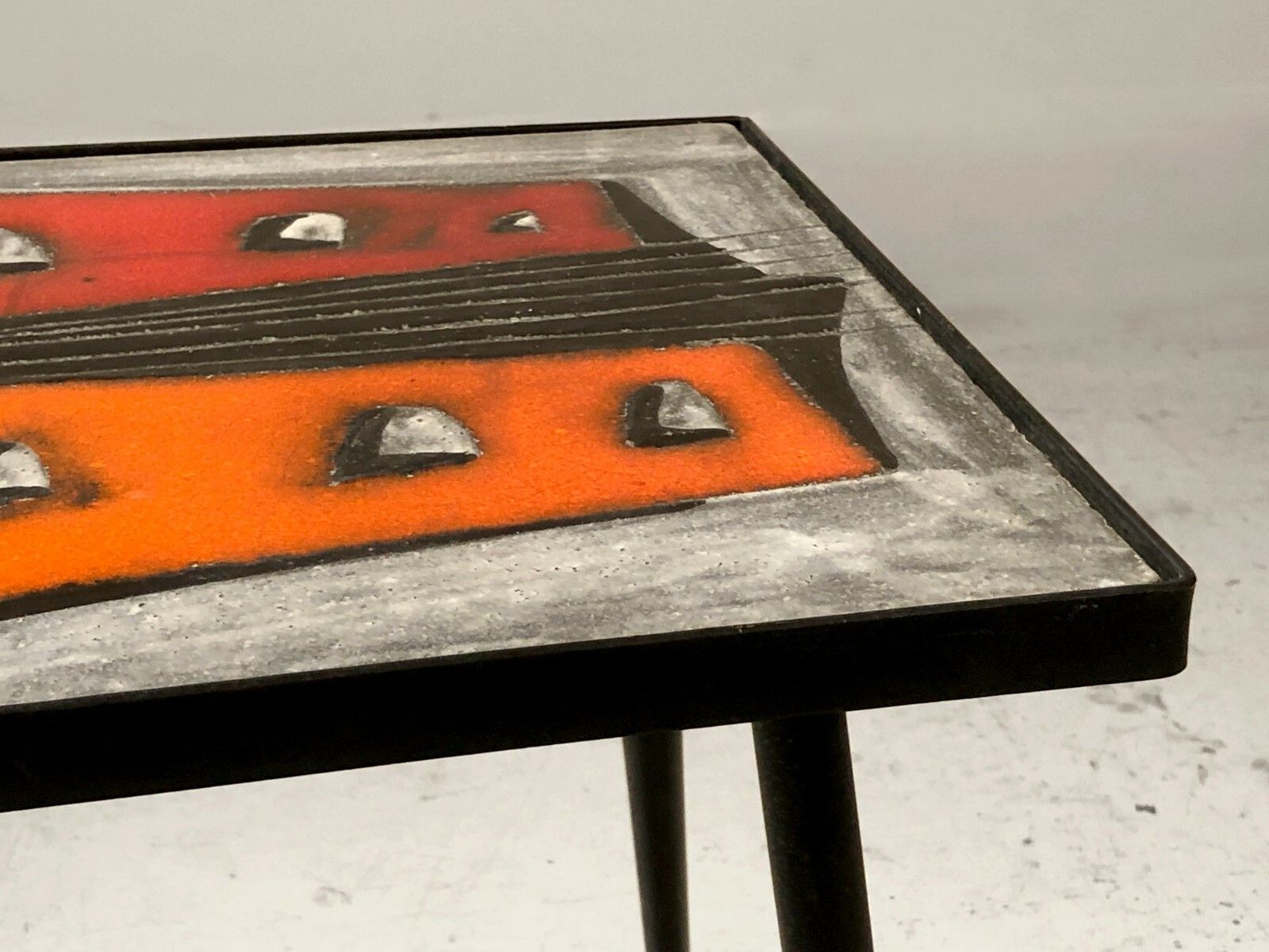 photo furniture 1950 Jean & Robert Nailier Ceramic Coffee Table Vallauris Capron Chambost
