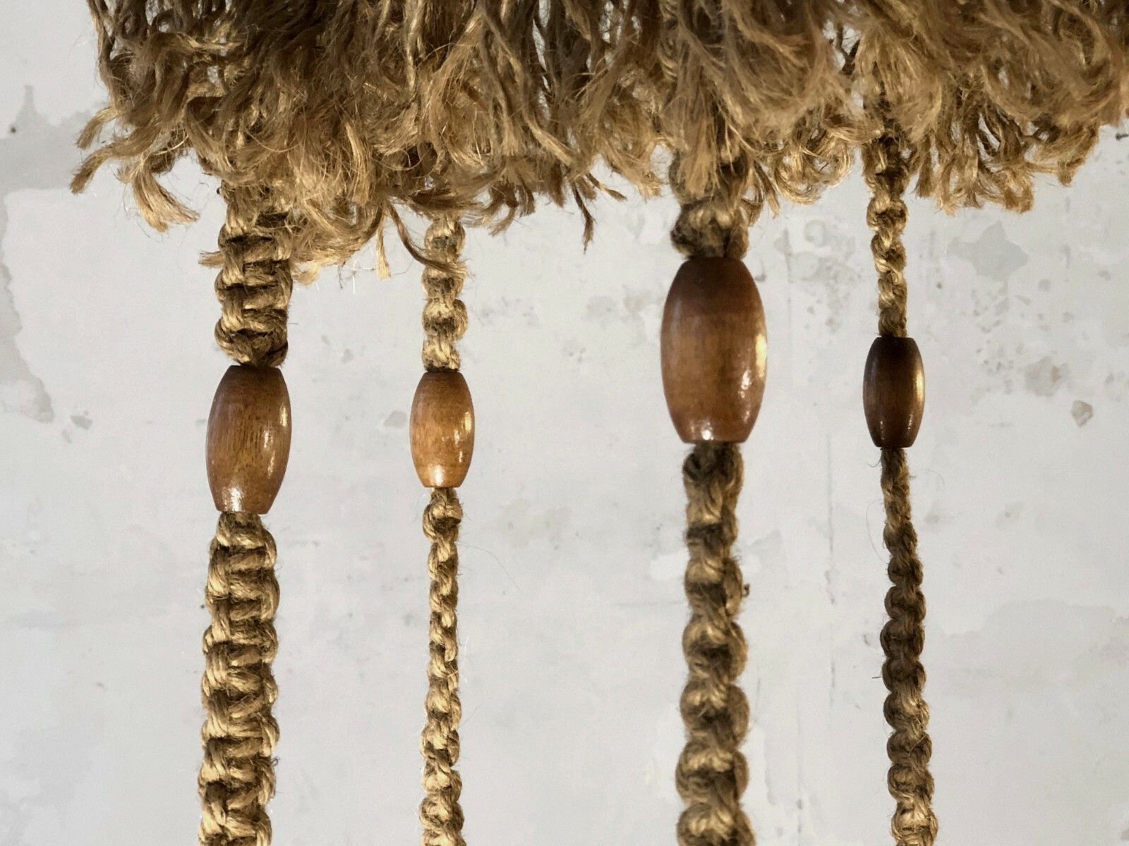 1970 Brutalist Hippie Audoux Minnet Shabby Chic Plant Holder Suspension photo 1011.0