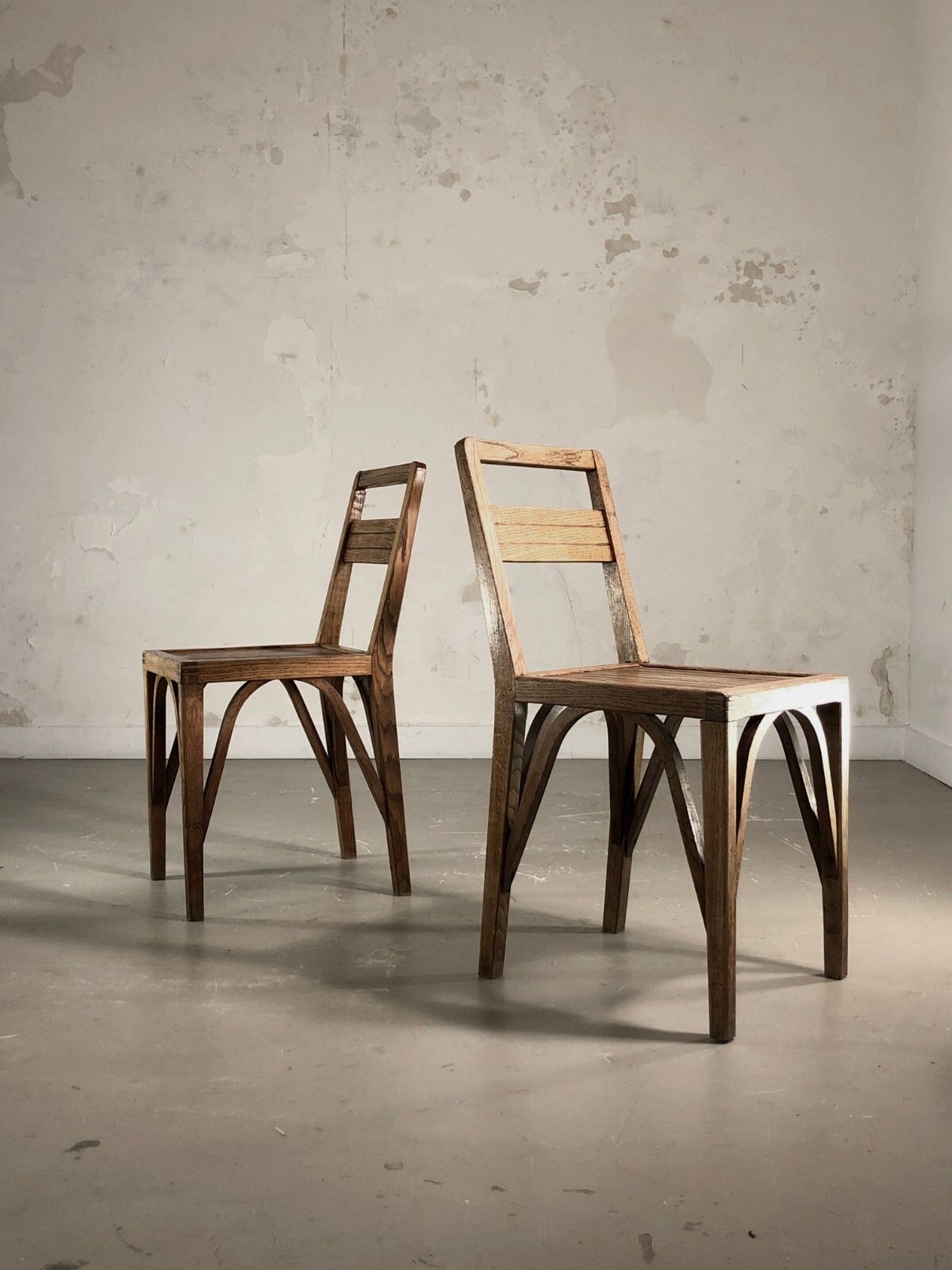 1950 2 Modernist Chairs Reconstruction Bauhaus René Gabriel Gascoin Thonet