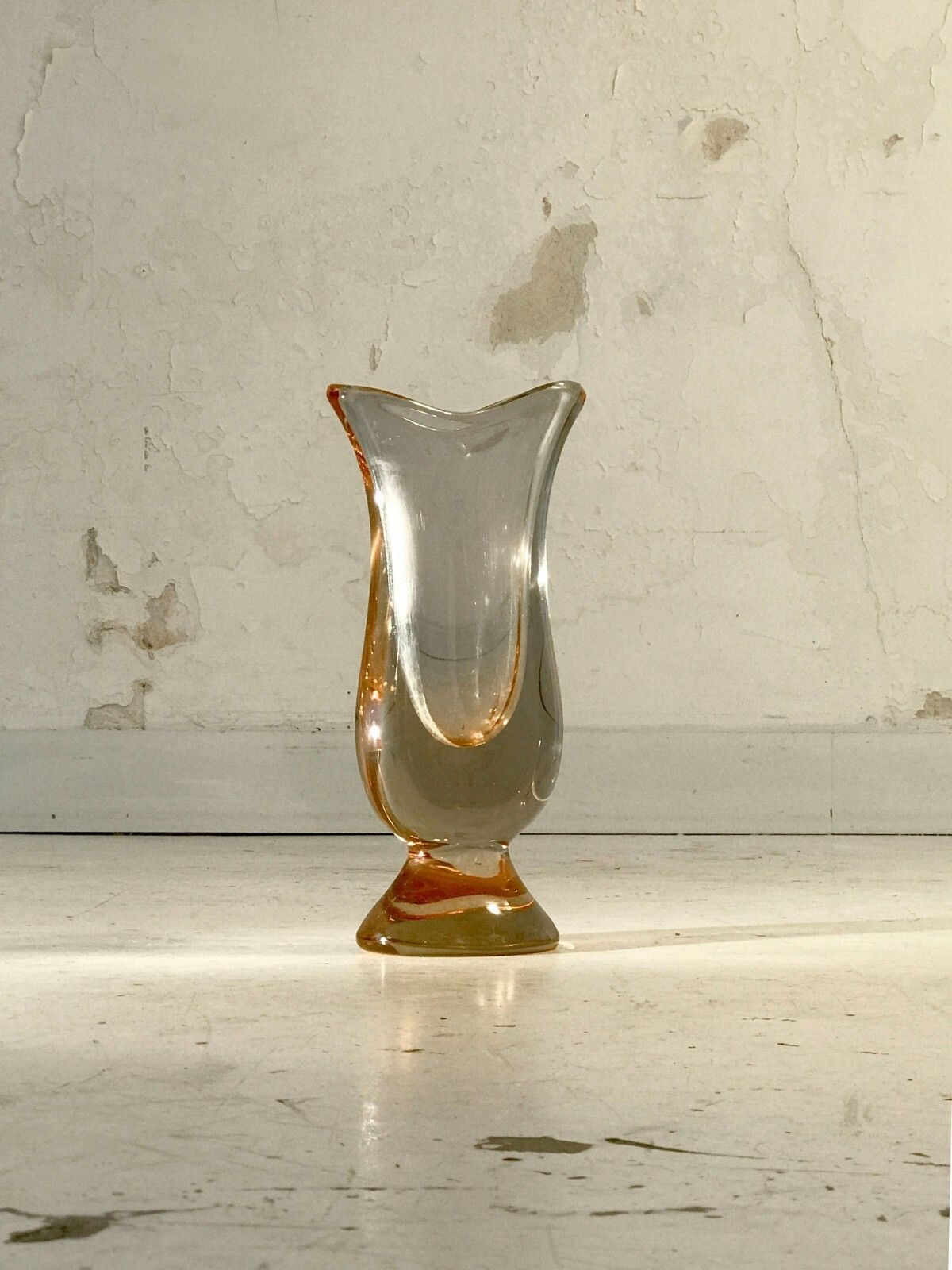 1970 Sevres Glass Sculpture Vase Free Form Modernist Memphis Murano Venini