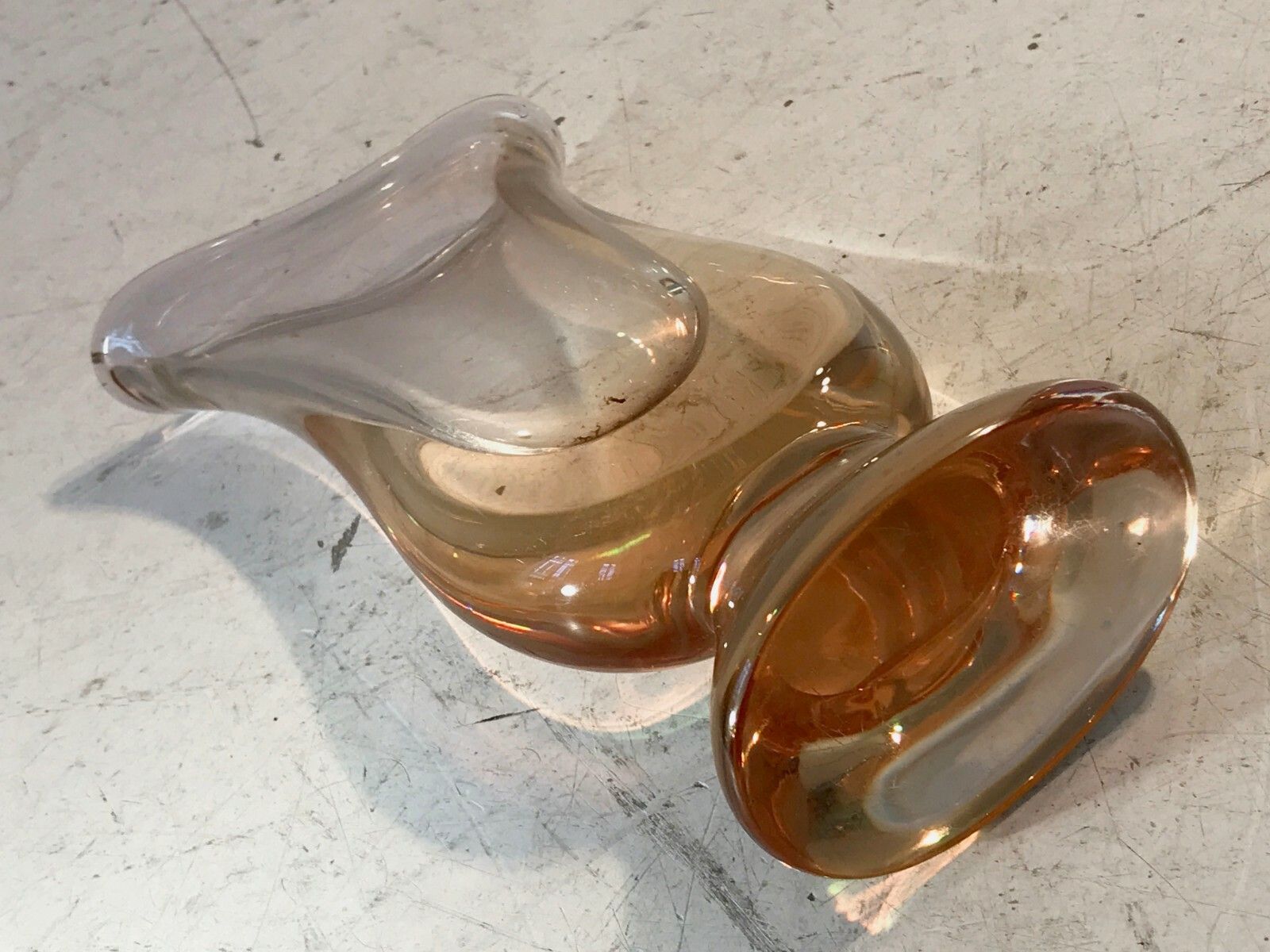 1970 Sevres Glass Sculpture Vase Free Form Modernist Memphis Murano Venini photo 674.0