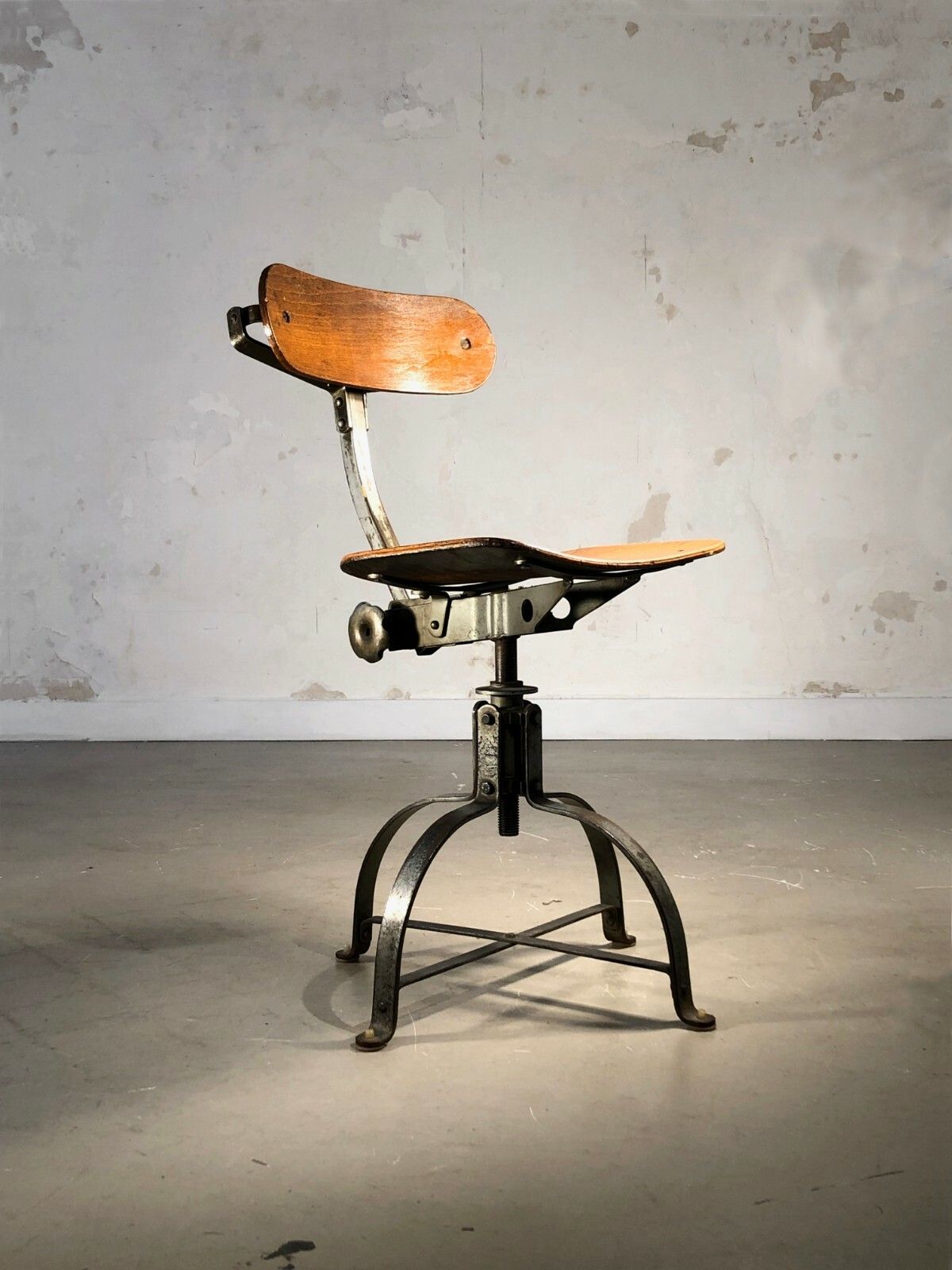 1950 Modernist Reconstruction Bauhaus Industrial Workshop Chair Chapo Perriand