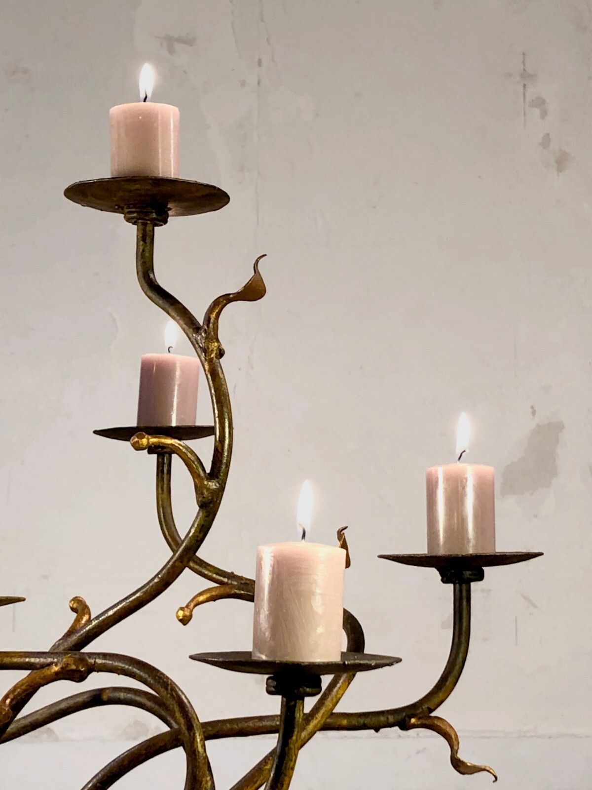 1990 Bougeoir Post Modernist Sculpture Brutalist Shabby Chic Candlestick photo buy