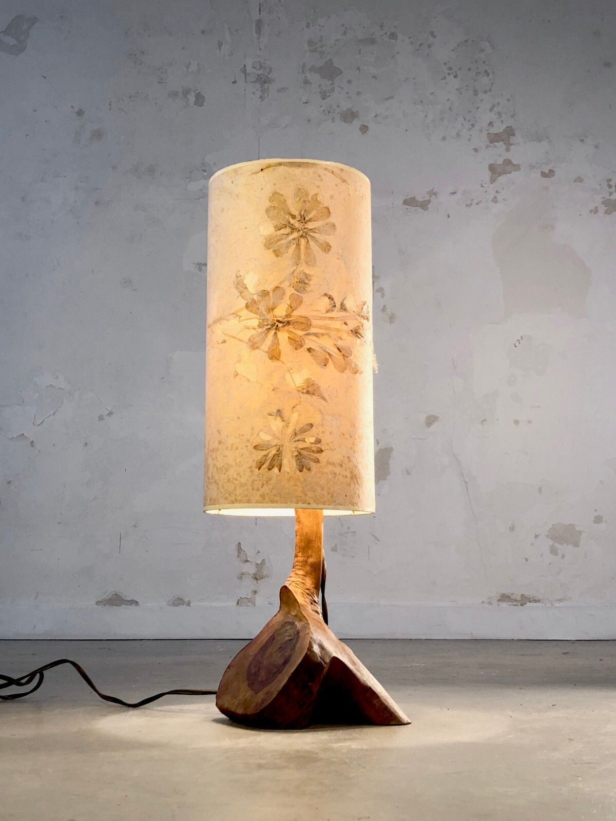 1970 Modernist Brutalist Lamp Shabby Chic Noll Nakashima Chapo Audoux Minnet photo for sale
