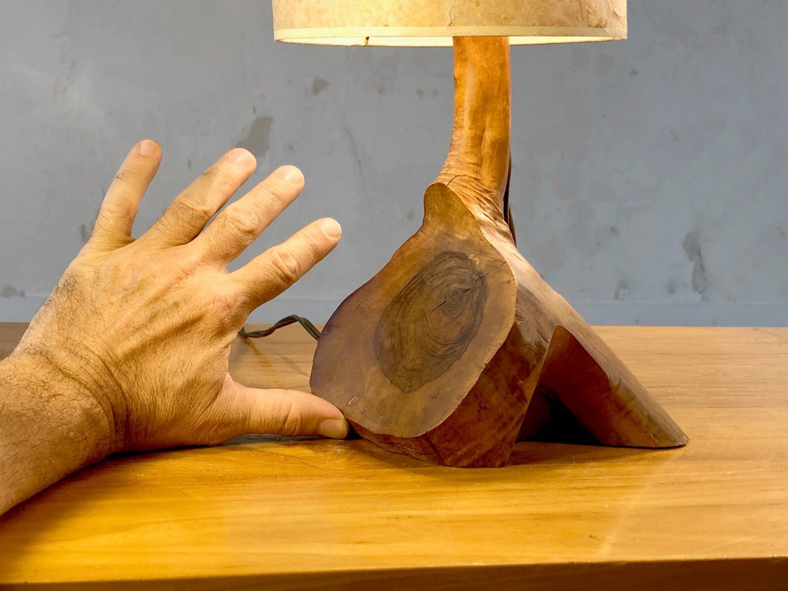 photo for sale 1970 Modernist Brutalist Lamp Shabby Chic Noll Nakashima Chapo Audoux Minnet