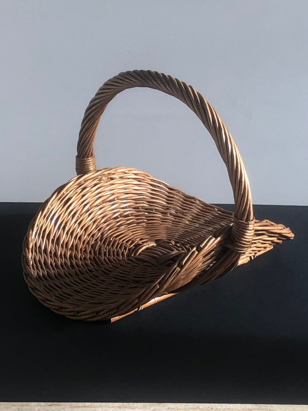 photo buy 1970 Modernist Brutalist Modernist Fire Arts Modern Rustic Book Holder Basket Sognot
