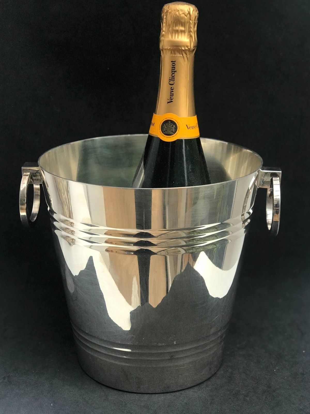 Champagne Emmer Verzilverd Met Handvatten – Frans, Saint Médard – Barkar, Wijnkoeler, Cadeau photo furniture
