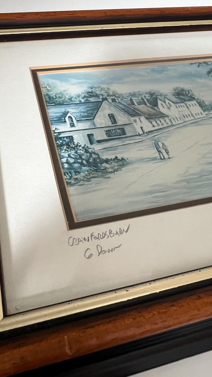 Signed Print Of Crawfordsburn, Co. Down By R. W. Young – Framed & Glazed photo for sale