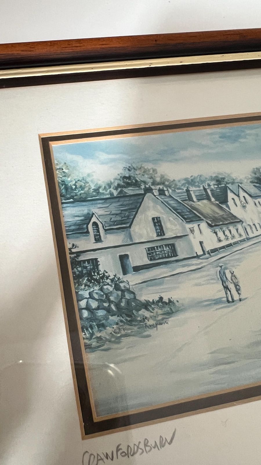 Signed Print Of Crawfordsburn, Co. Down By R. W. Young – Framed & Glazed photo Art