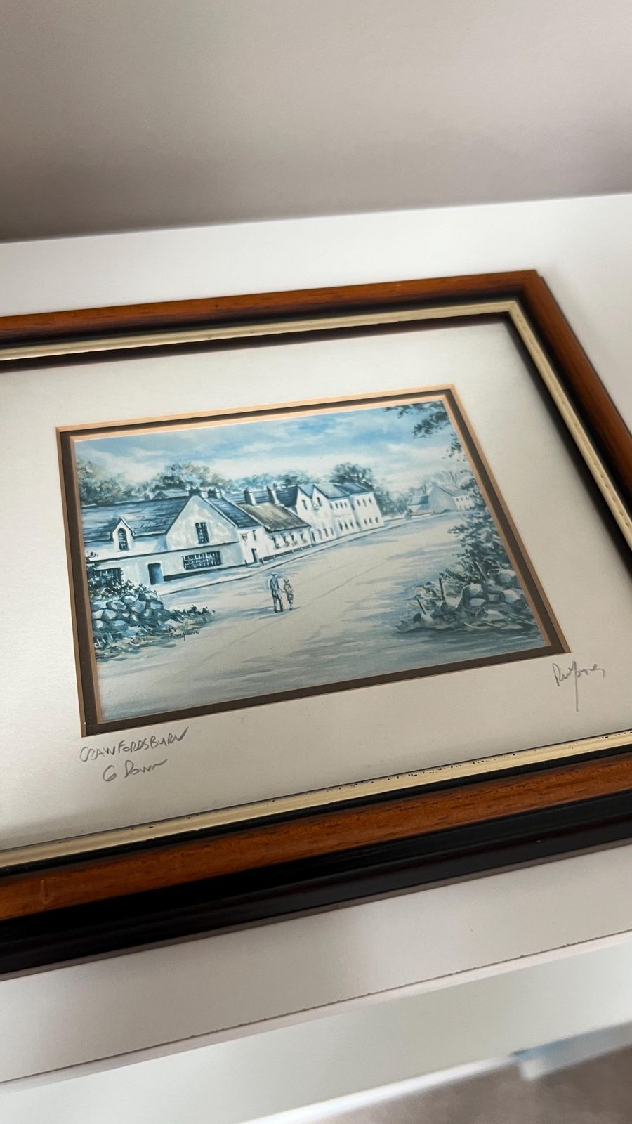 Signed Print Of Crawfordsburn, Co. Down By R. W. Young – Framed & Glazed photo vintage