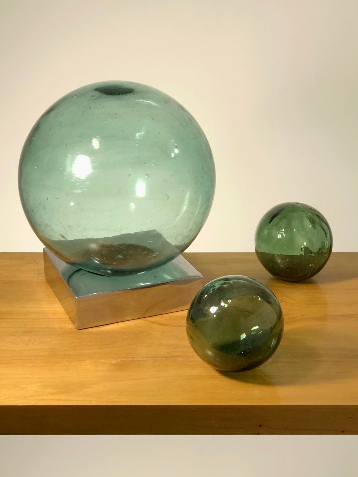1960 Biot 3 Modernist Glass Sculptures Free Form Shabby Chic Morin Murano photo vinterior