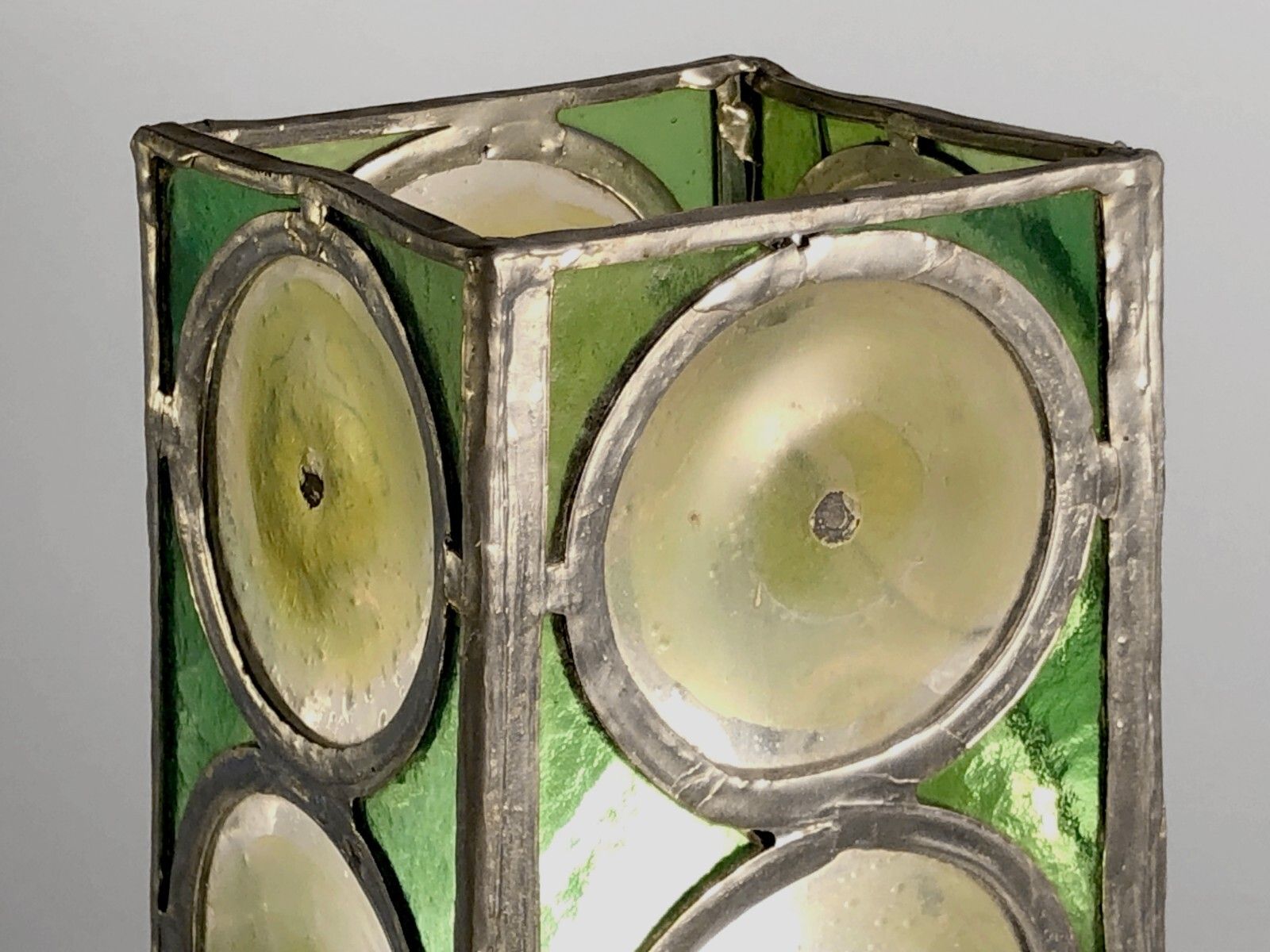 1960 Modernist Lamp Brutalist Glass Stained Glass Morin Avoinet Marolles Jean Touret photo 2021.0