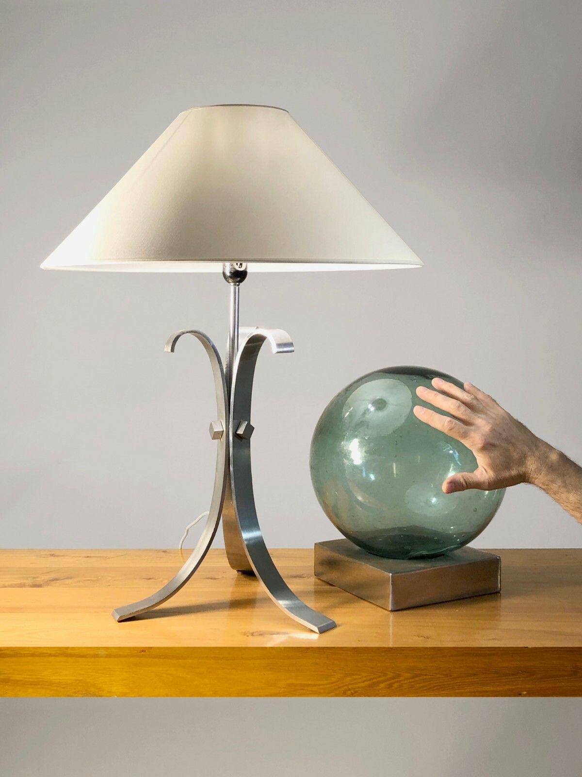 1970 Lamp "Tan" Post Modernist Shabby Chic Space Age Pergay Kappa Monnet photo vinterior