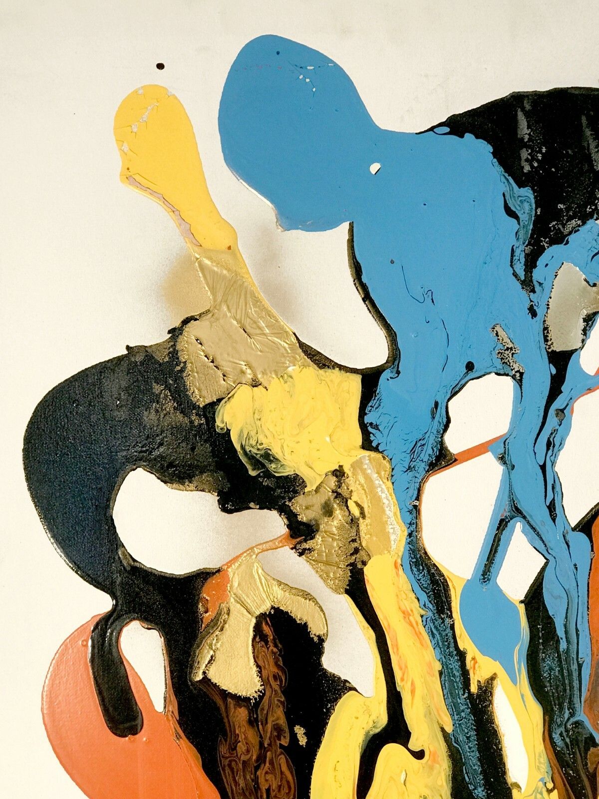 1990 Melyna Dali Abstraction Painting Free Form Psychedelic Jackson Pollock photo for sale