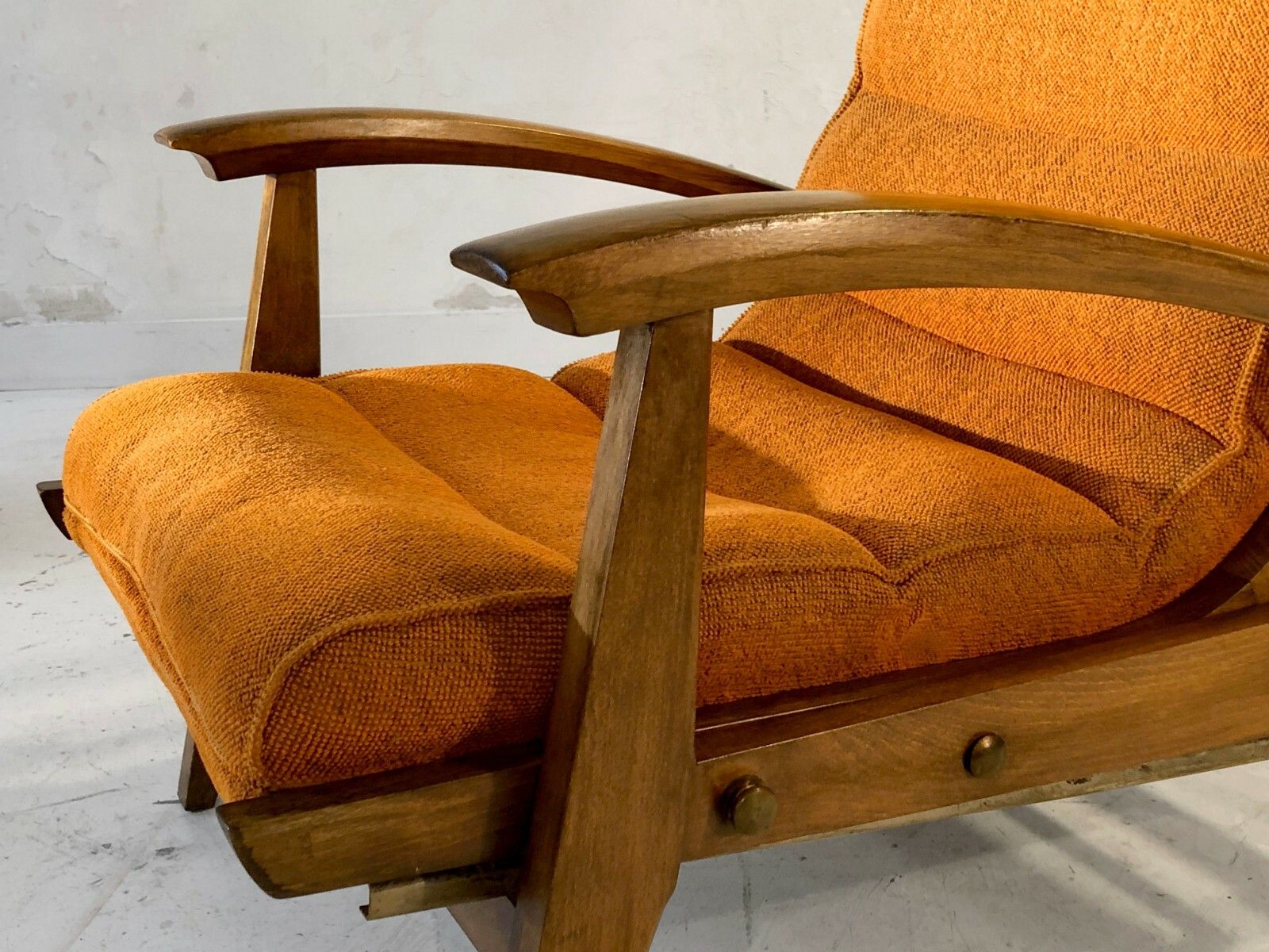 1950 Guy Besnard Freespan Modernist Chair Reconstruction Arp Quaillette Motte photo vinterior