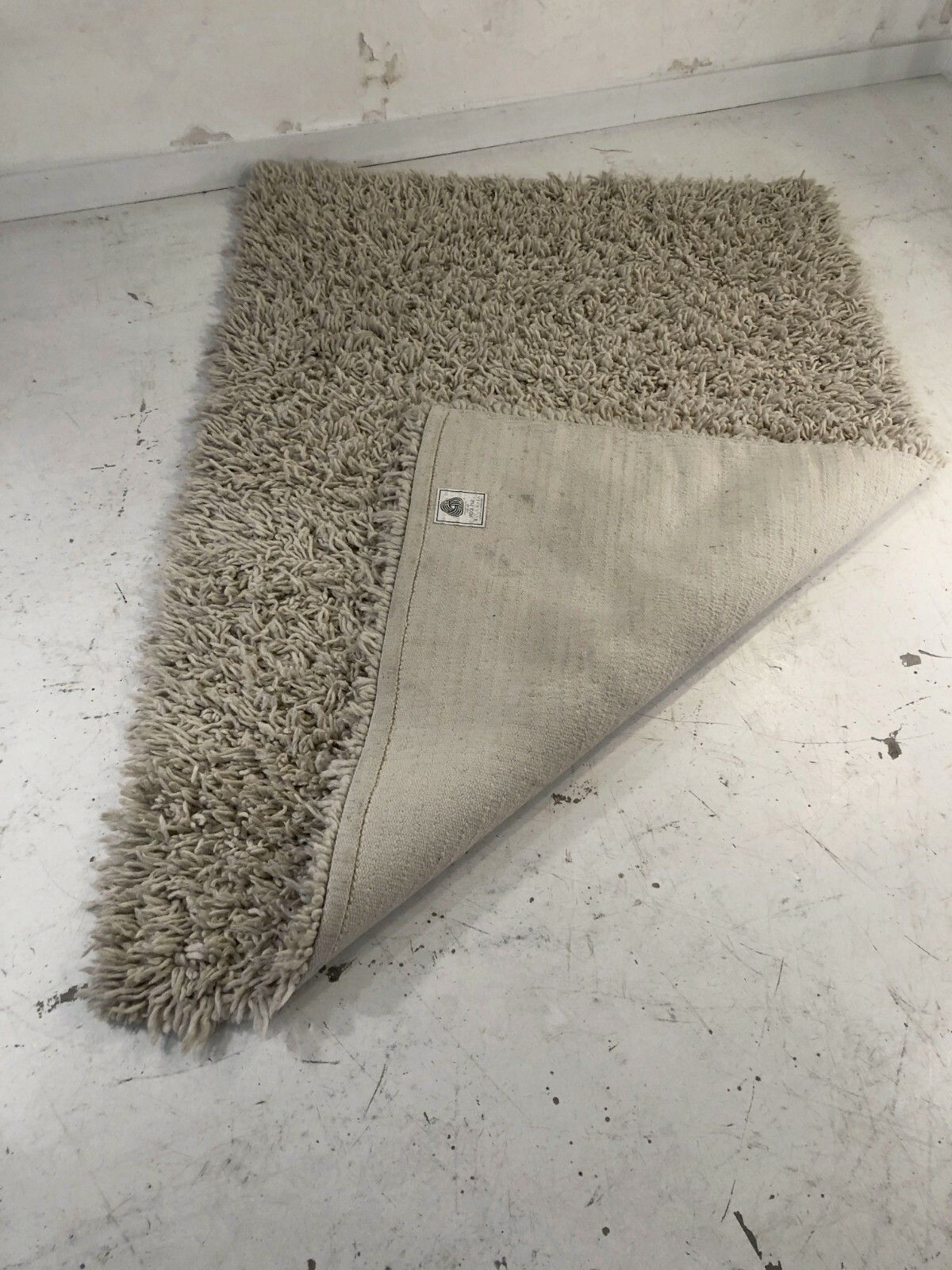 1970 Large Modernist Folk Art Shabby Chic Wool Carpet photo buy