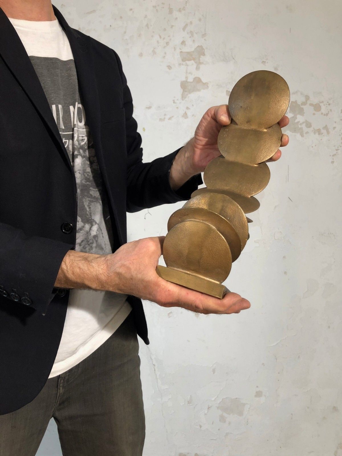 photo furniture 1990 Georges Saulterre Kinetic Sculpture Space Age Shabby Chic Bronze Pol Buri