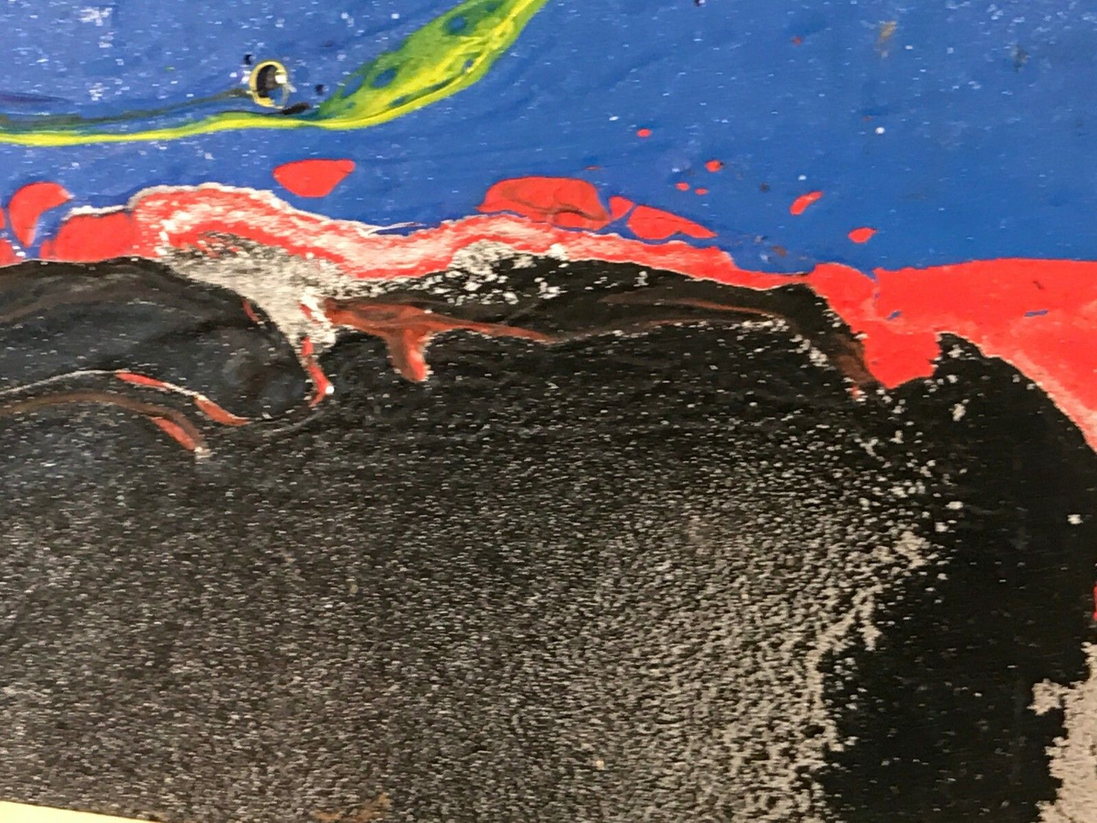 1990 Melyna Dali Abstraction Painting Free Form Psychedelic Jackson Pollock photo for sale