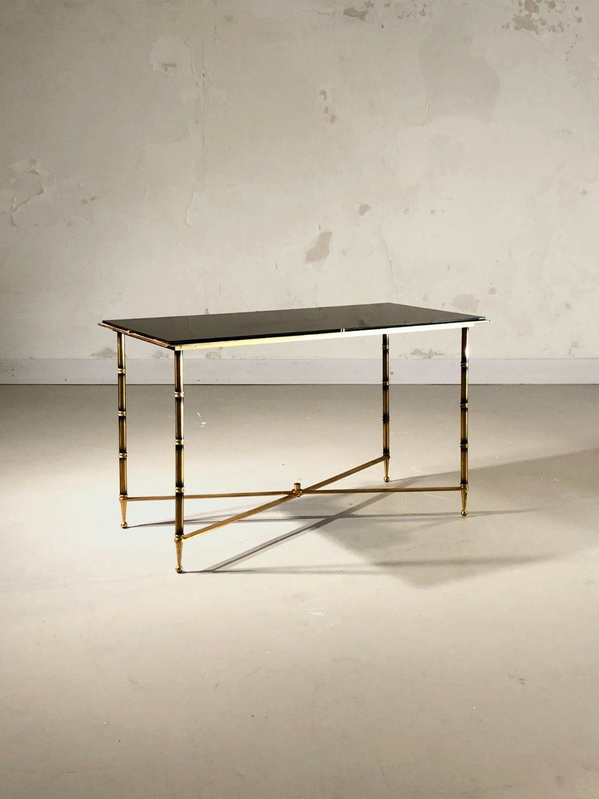 1950 House Rings 2 Bamboo Coffee Table Art Deco Shabby Chic Neo Classical Adnet photo buy