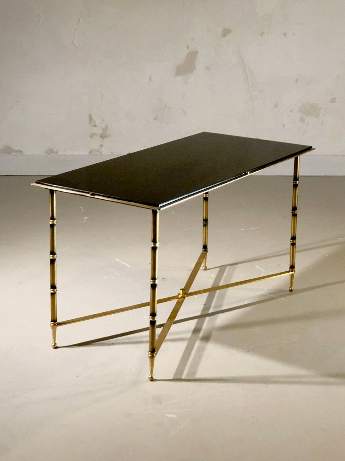 photo furniture 1950 House Rings 2 Bamboo Coffee Table Art Deco Shabby Chic Neo Classical Adnet