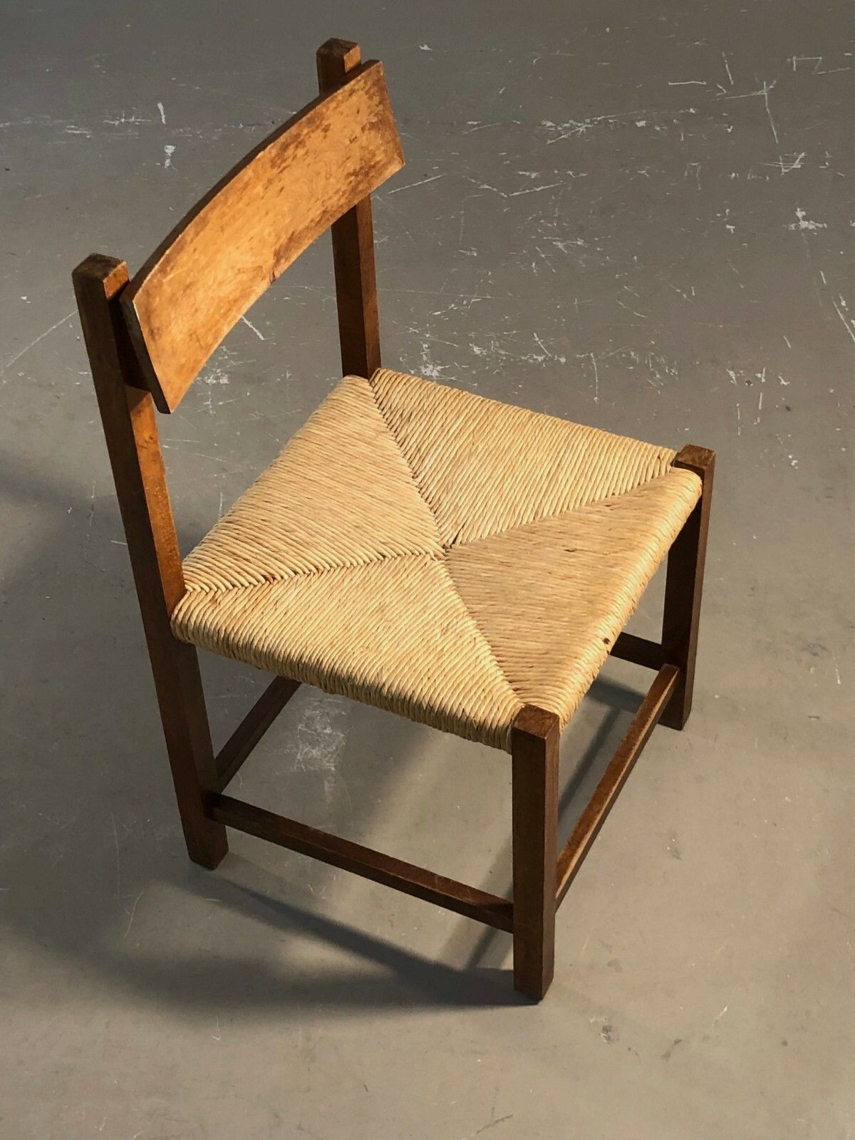 photo for sale 1950 6 Modernist Brutalist Modernist Chairs Rustic Modern Chapo Perriand Dansk