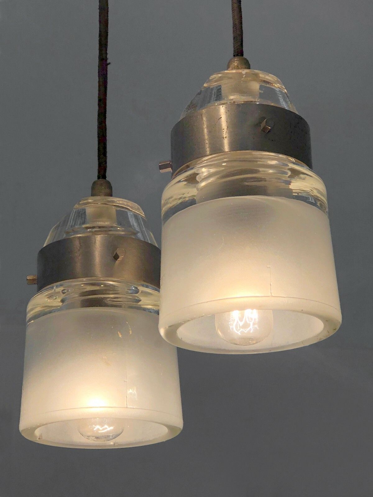 1960 Modernist Minimalist Chandelier Suspension Stilnovo Arteluce Oluce Colombo photo for sale
