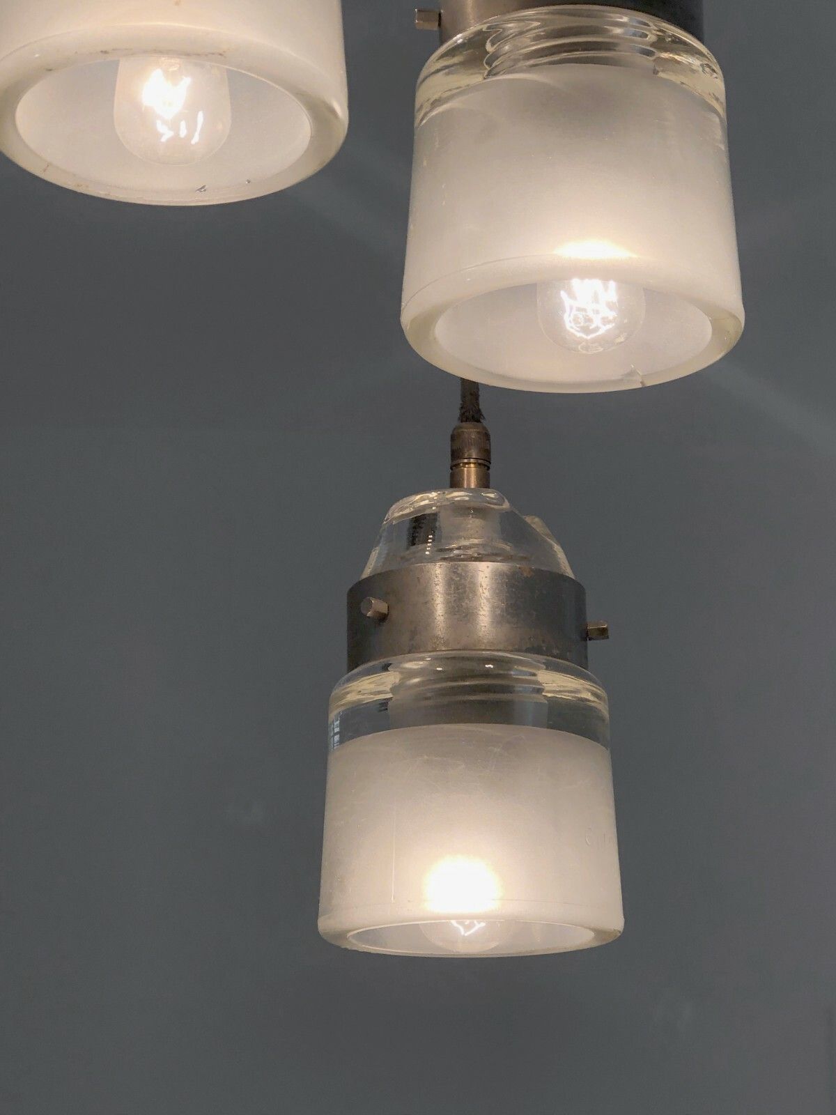 photo furniture 1960 Modernist Minimalist Chandelier Suspension Stilnovo Arteluce Oluce Colombo