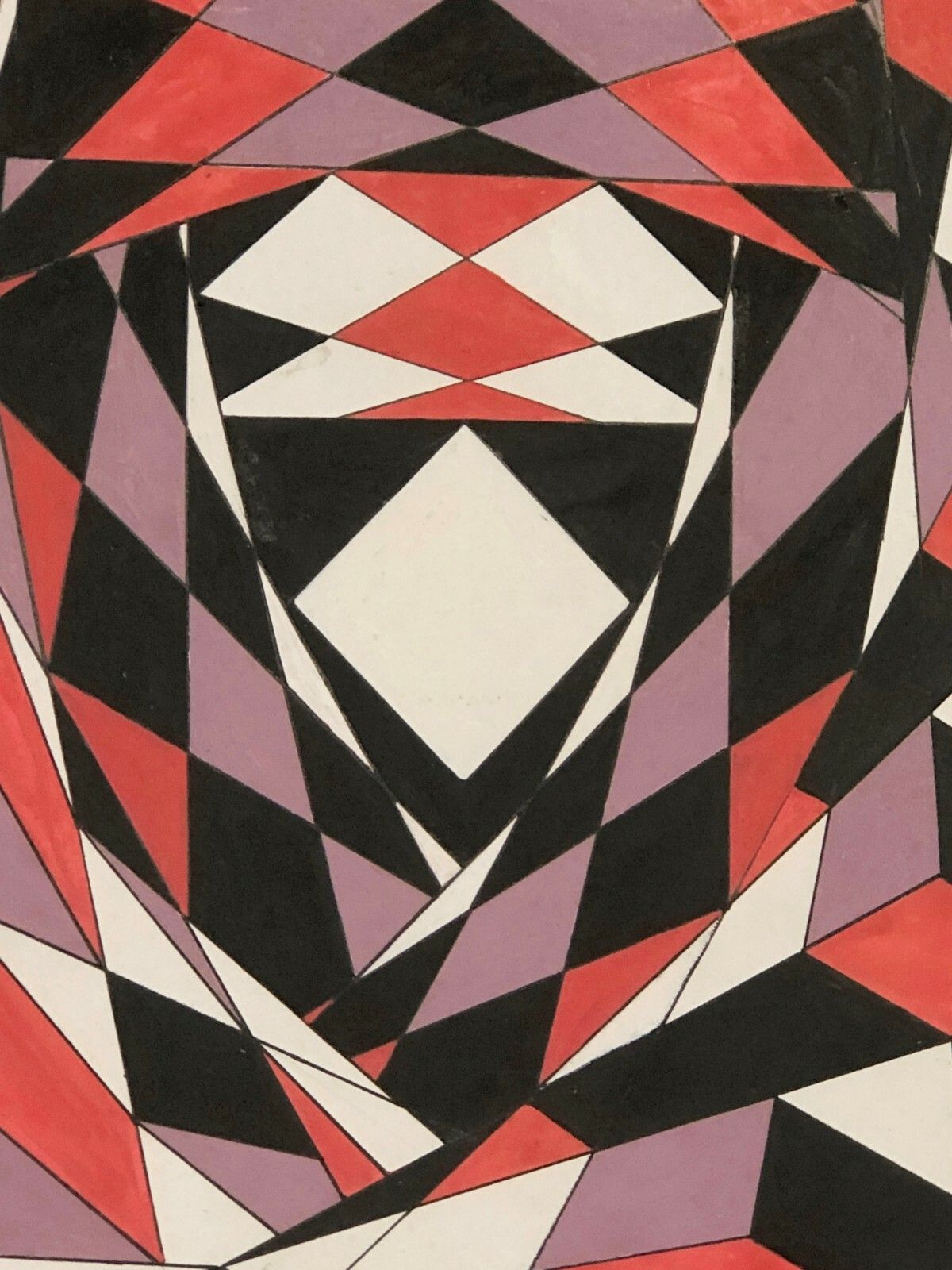 1970 Guy Poppaz Kinetic Painting Geometric Abstraction Optical Art Opart photo Art