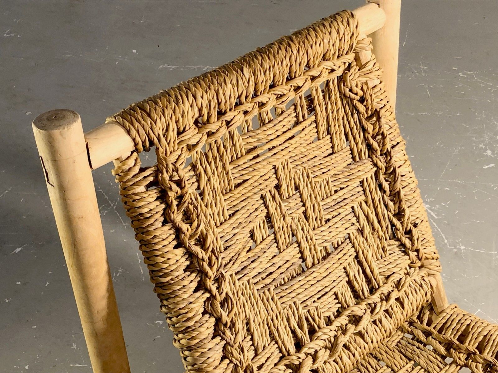 1950 Audoux Minnet Modernist Armchair Brutalist Shabby Chic Perriand Chapo photo for sale