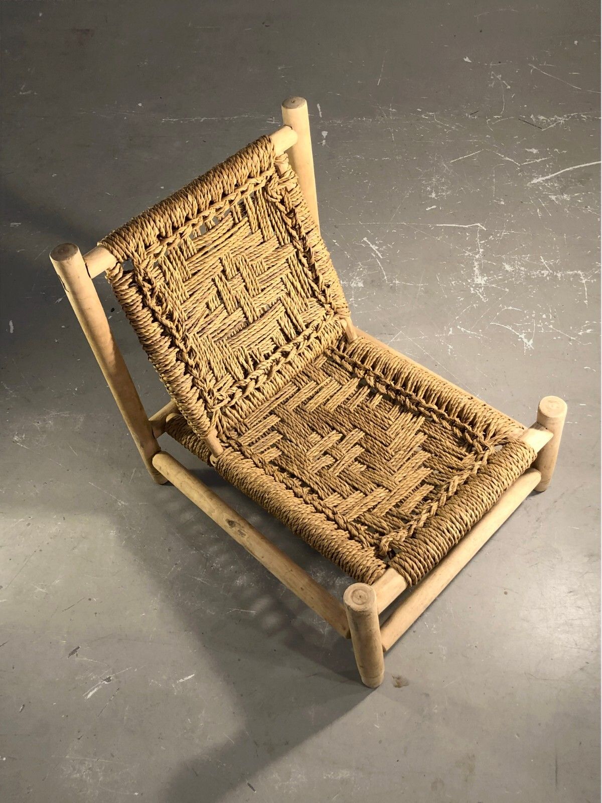 1950 Audoux Minnet Modernist Armchair Brutalist Shabby Chic Perriand Chapo photo Furniture