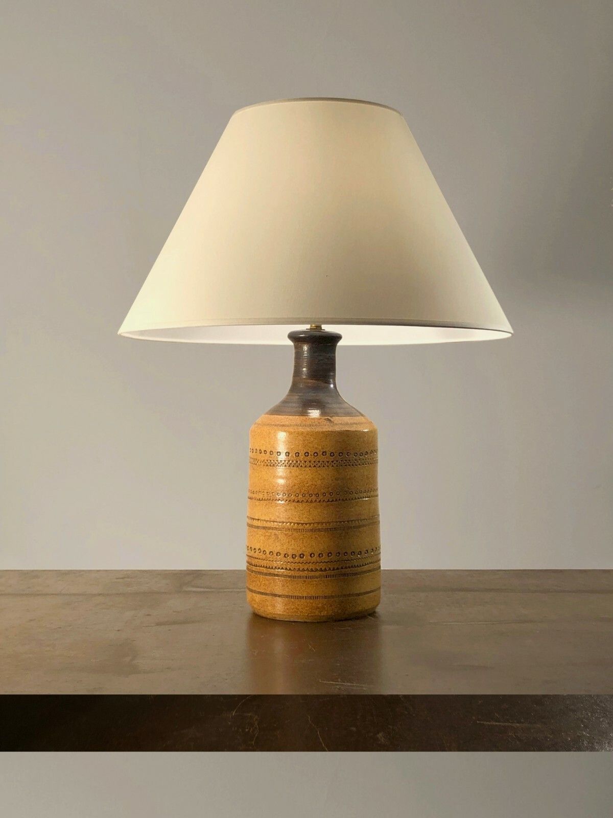 photo furniture 1950 Modernist Folk Art Ceramic Lamp Accolay Pelletier Vallauris