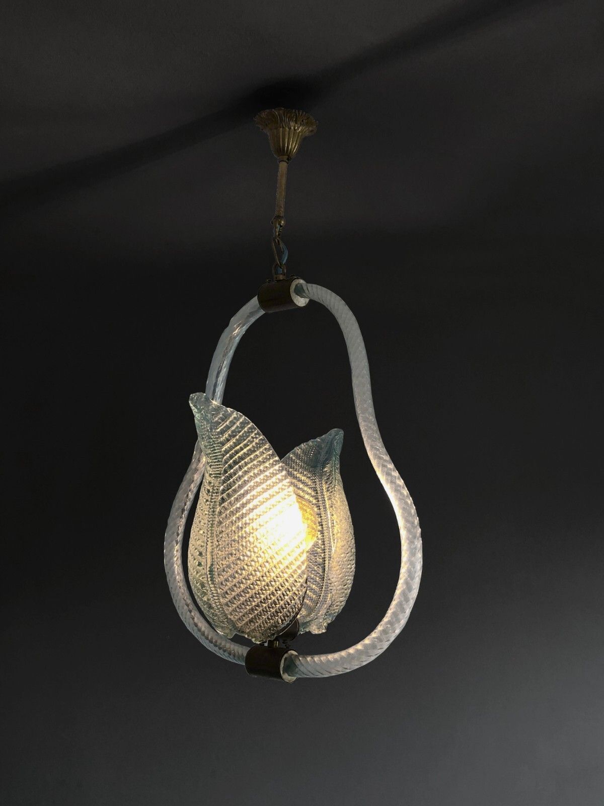 1970 Barovier & Toso Murano Art Deco Shabby Chic Neo Classical Chandelier Suspension photo buy