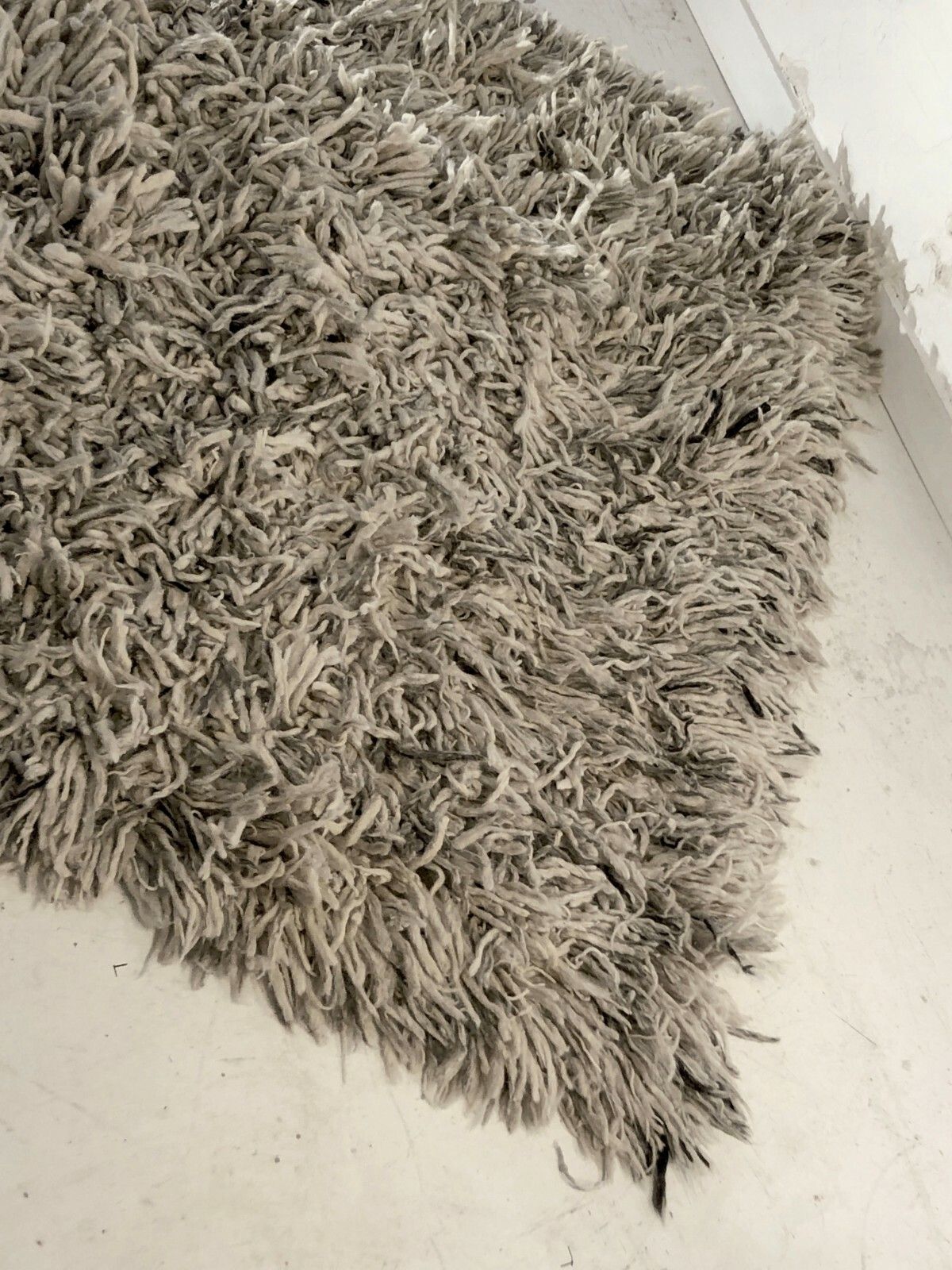 1970 Very Large Modernist Wool Rug Folk Art Shabby Chic Cogolin photo Textiles