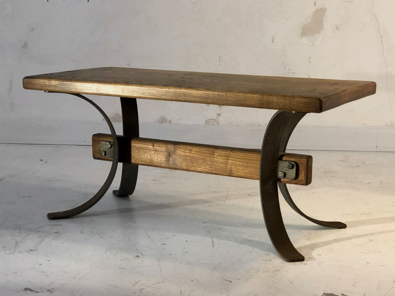 1970 Chapo Marolles Folk Art Modernist Brutalist Free Form Coffee Table photo furniture