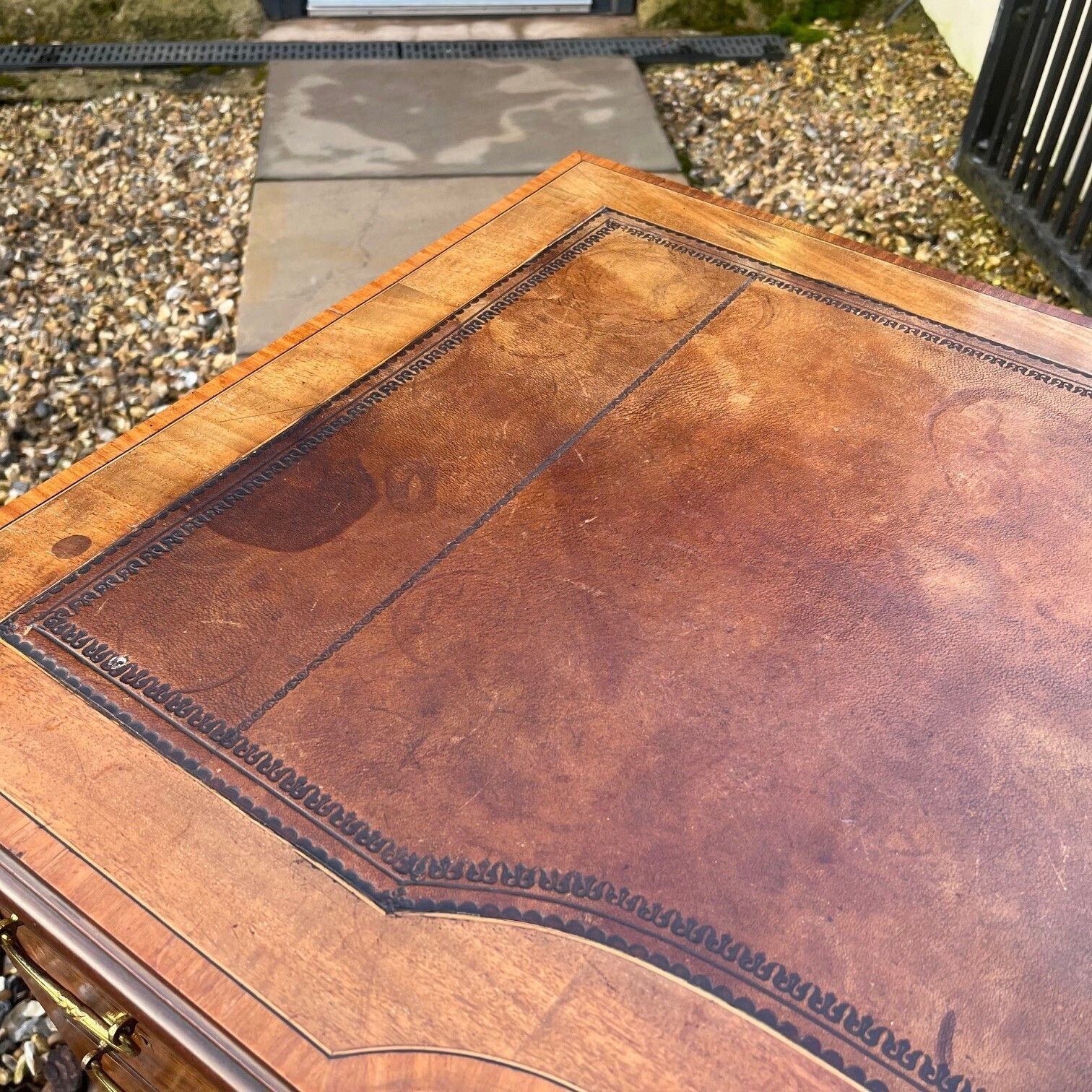 Edwardian Period Mahogany Inlaid Writing Desk photo Furniture