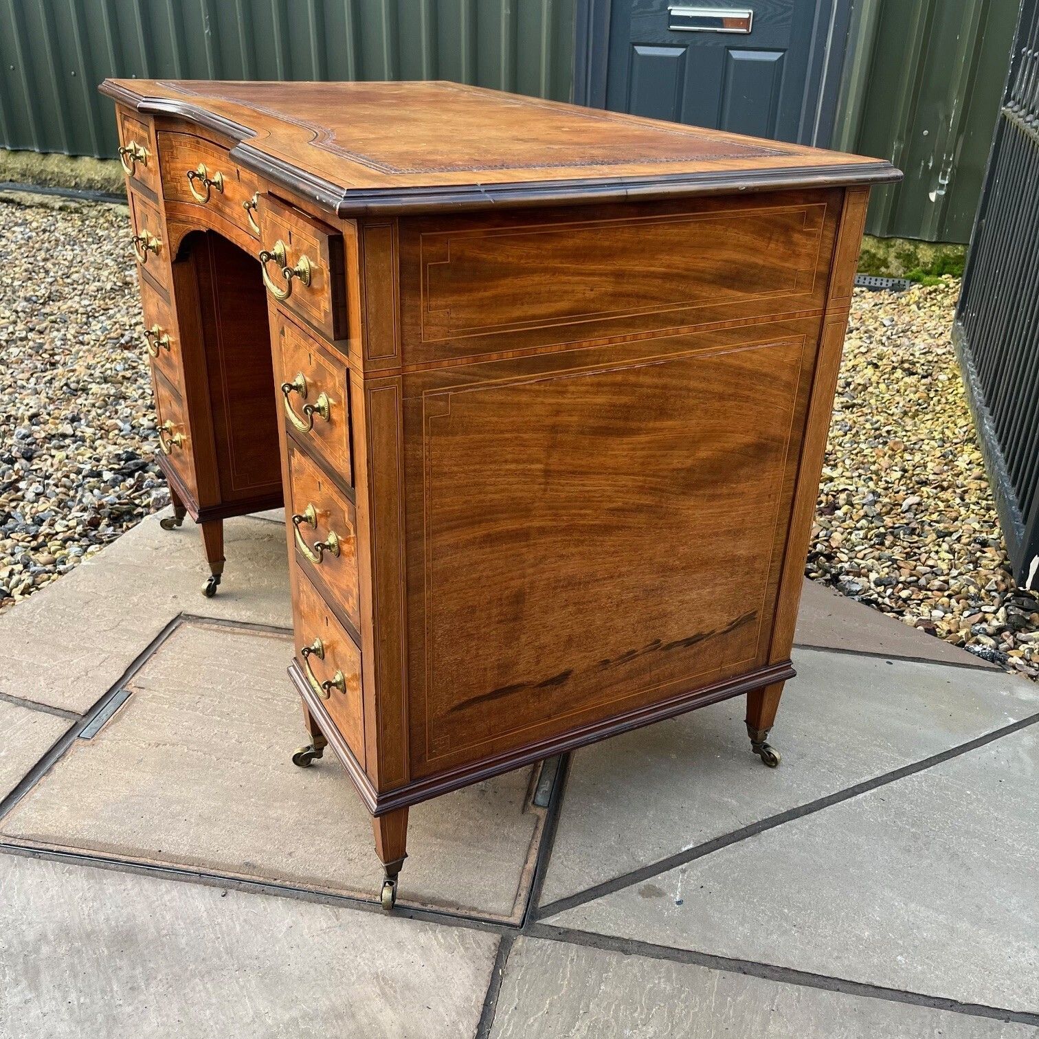 Edwardian Period Mahogany Inlaid Writing Desk photo buy