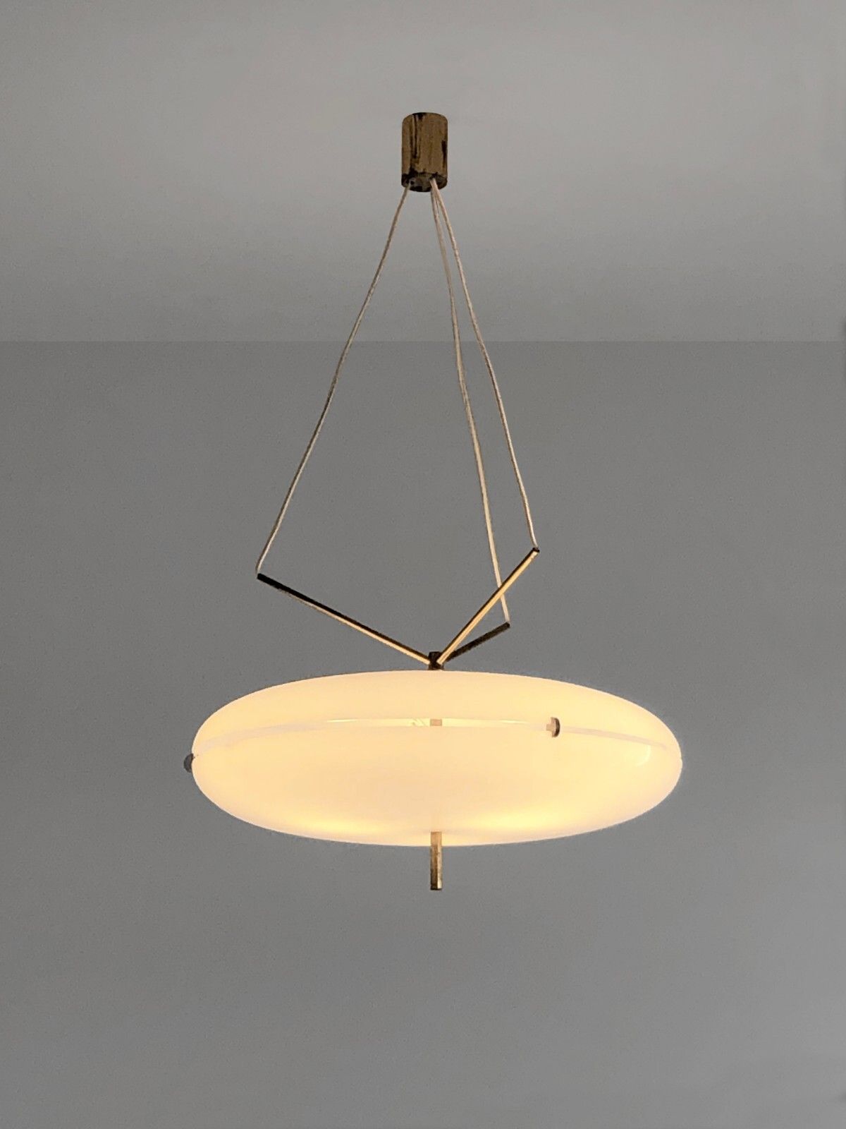 1950 Stilnovo Suspension Chandelier Modernist Space Age Arteluce Disderot Sarfatti photo furniture