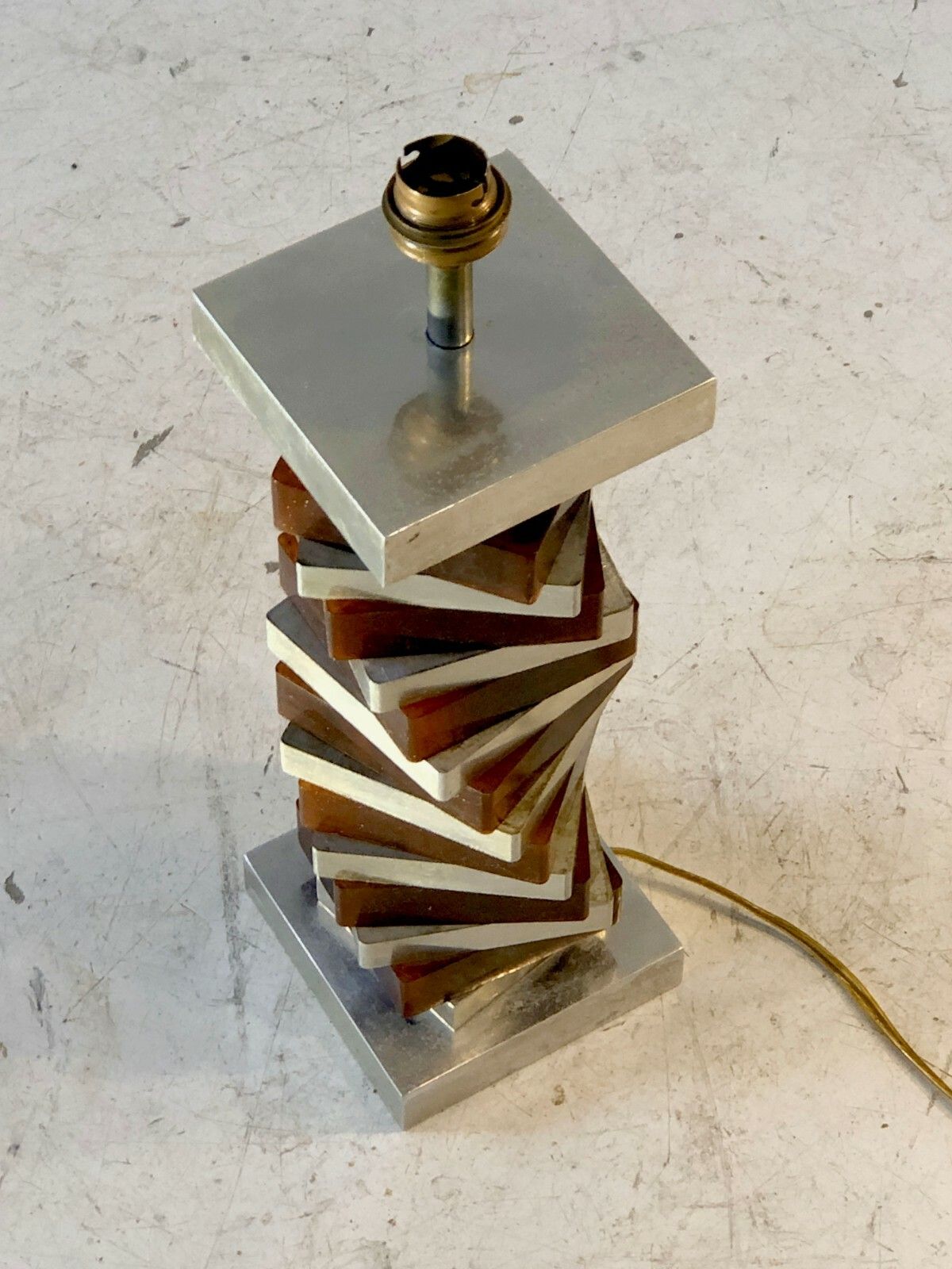 1970 Postmodernist Shabby Chic Space Age Kinetic Lamp Charles Jansen House photo 1011.0